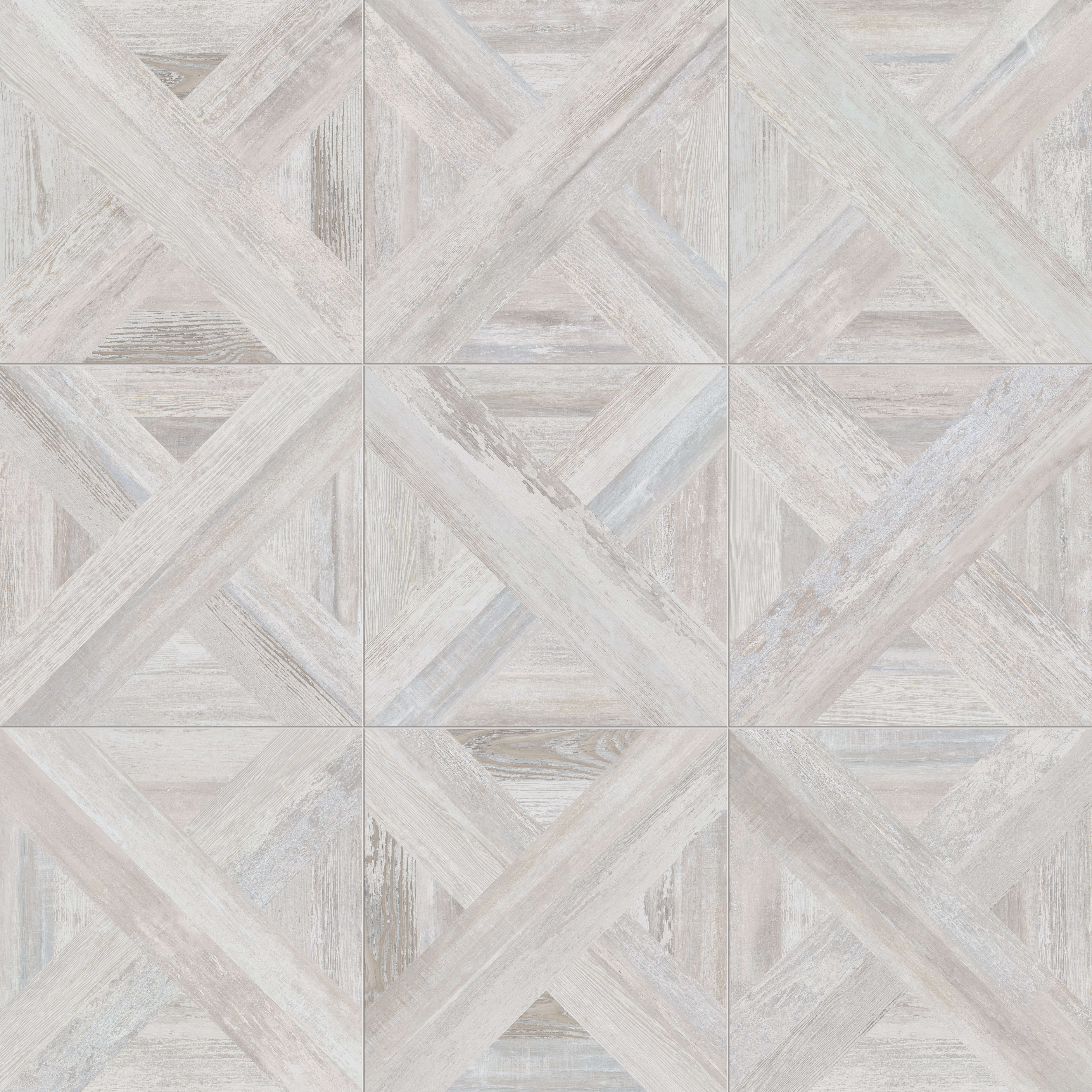 Loft 24x24 Matte Porcelain Tile in Ivory Basketweave