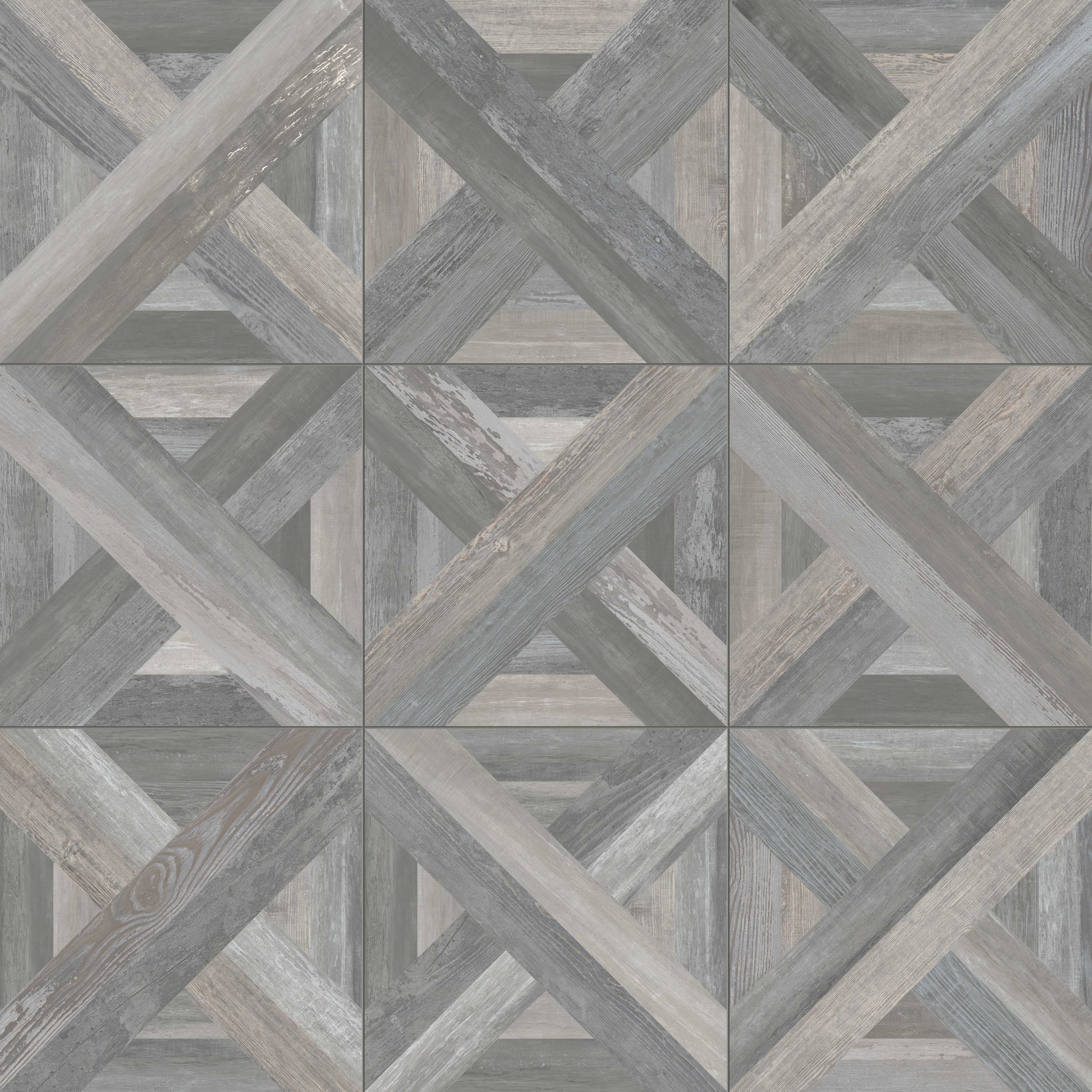 Loft 24x24 Matte Porcelain Tile in Smoke Basketweave