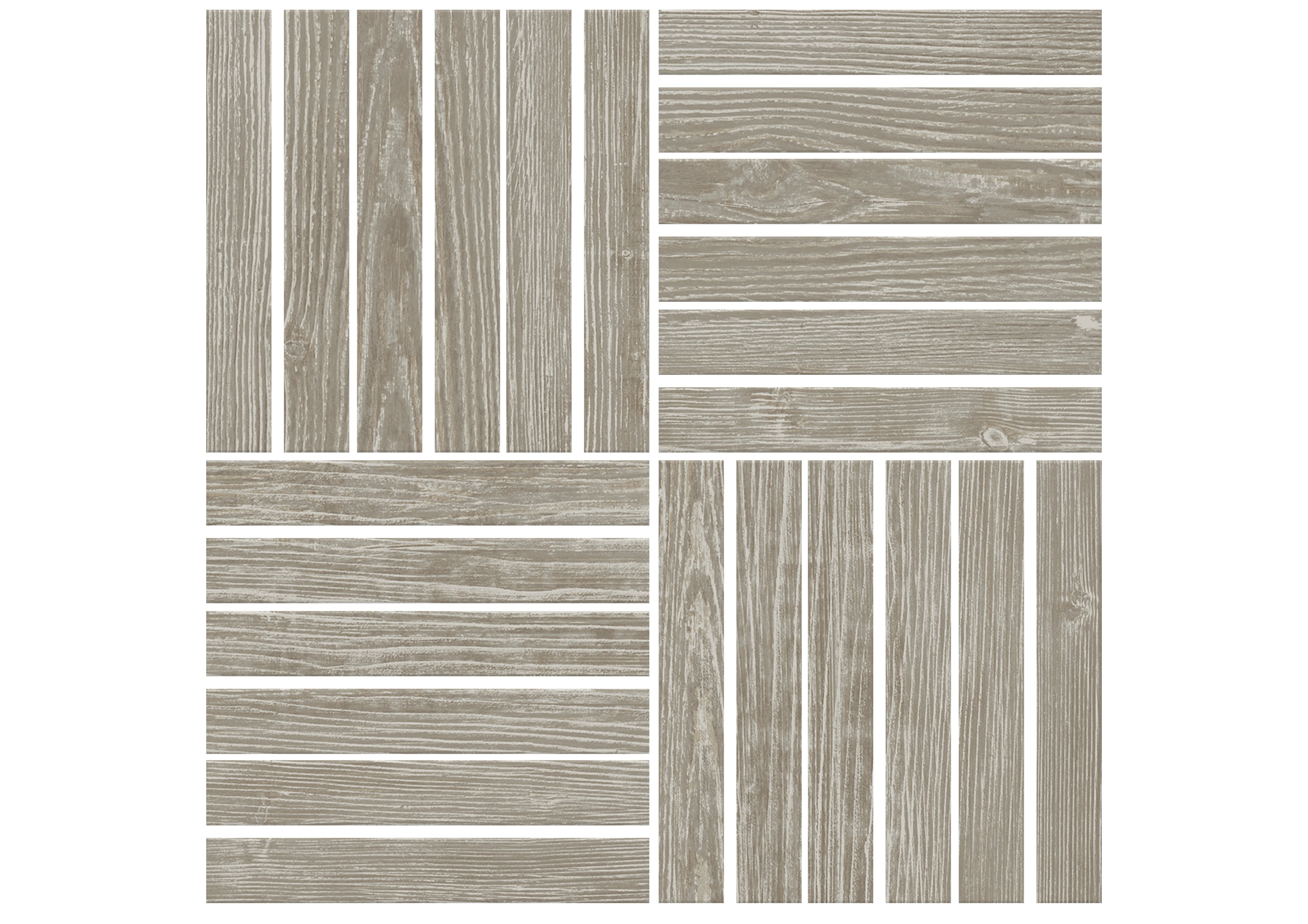 Loft 12x12 Matte Porcelain Mesh Strips Mosaic Tile in Smoke