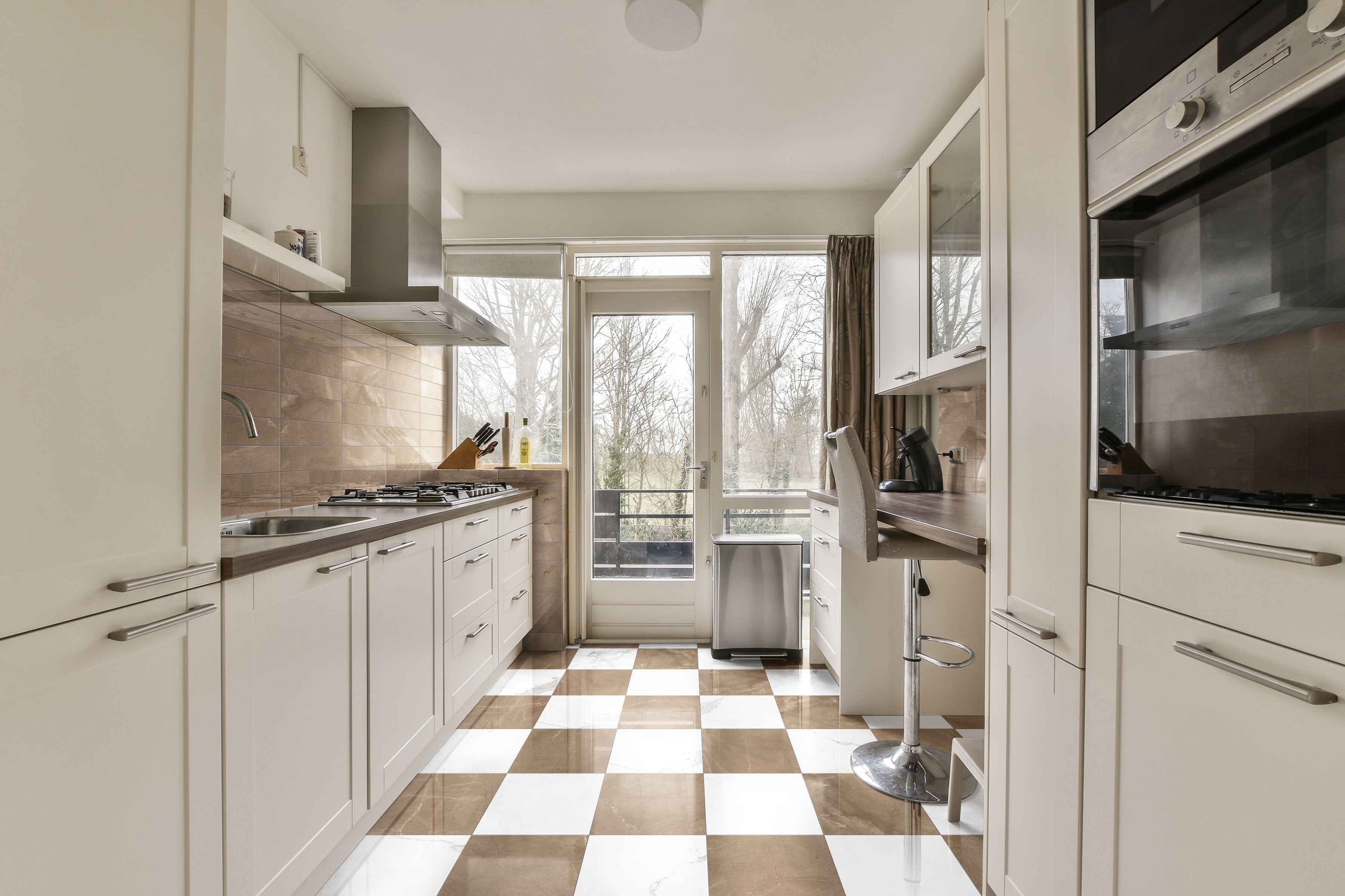 Luxury 12x12 Polished Porcelain Tile in Amani Bronze