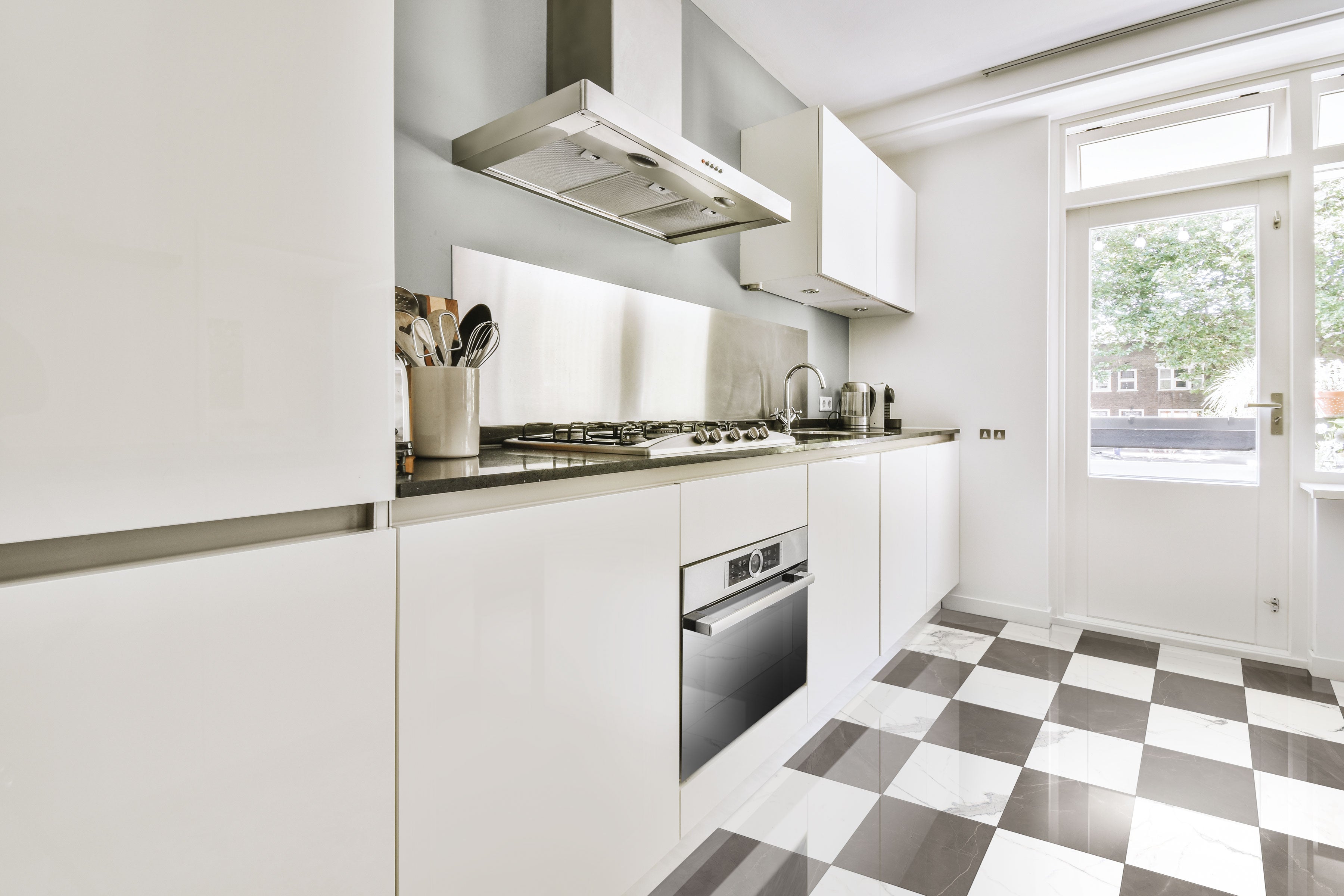 Luxury 12x12 Polished Porcelain Tile in Amani Grey