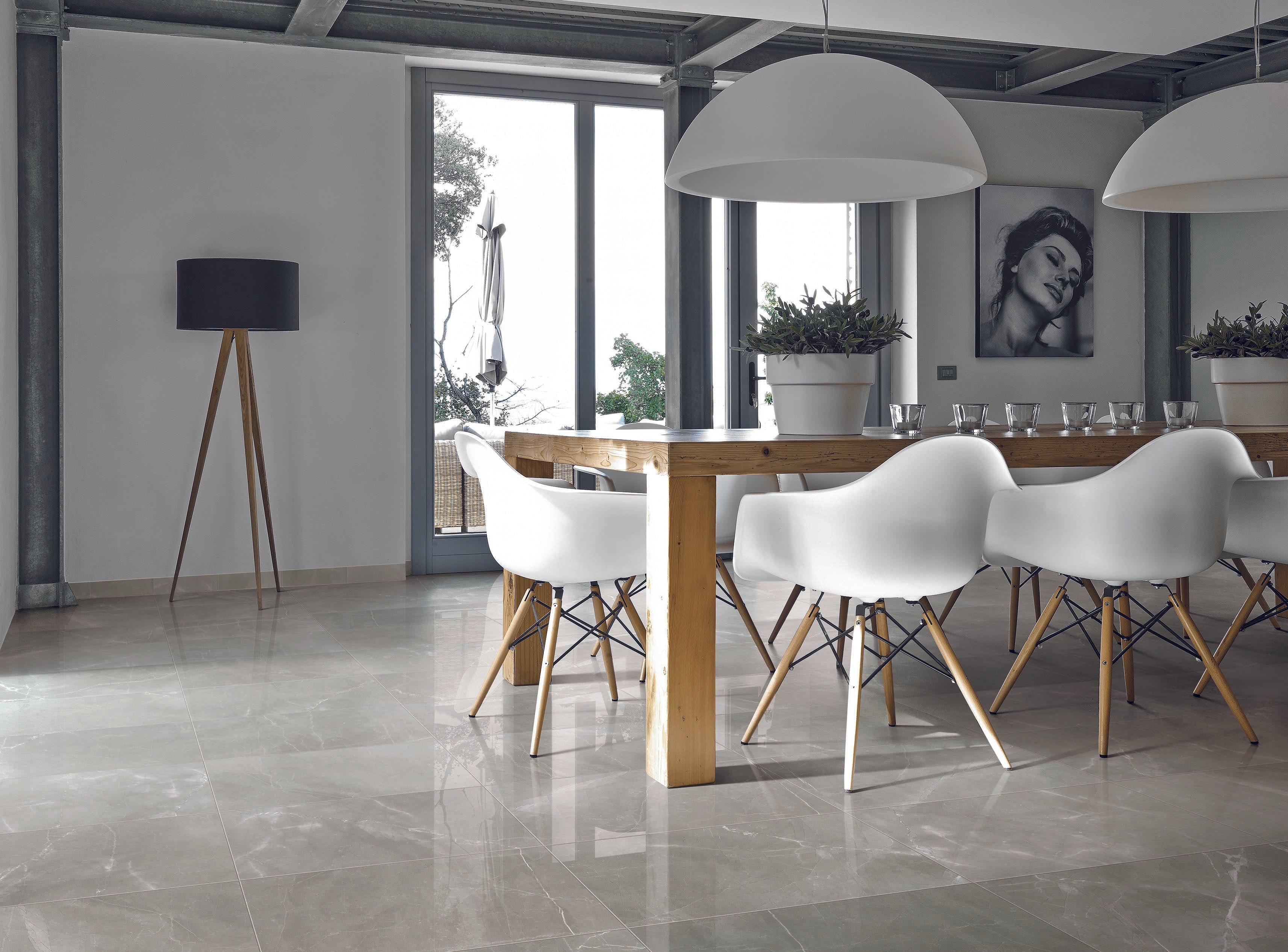 Luxury 12x24 Polished Porcelain Tile in Amani Grey