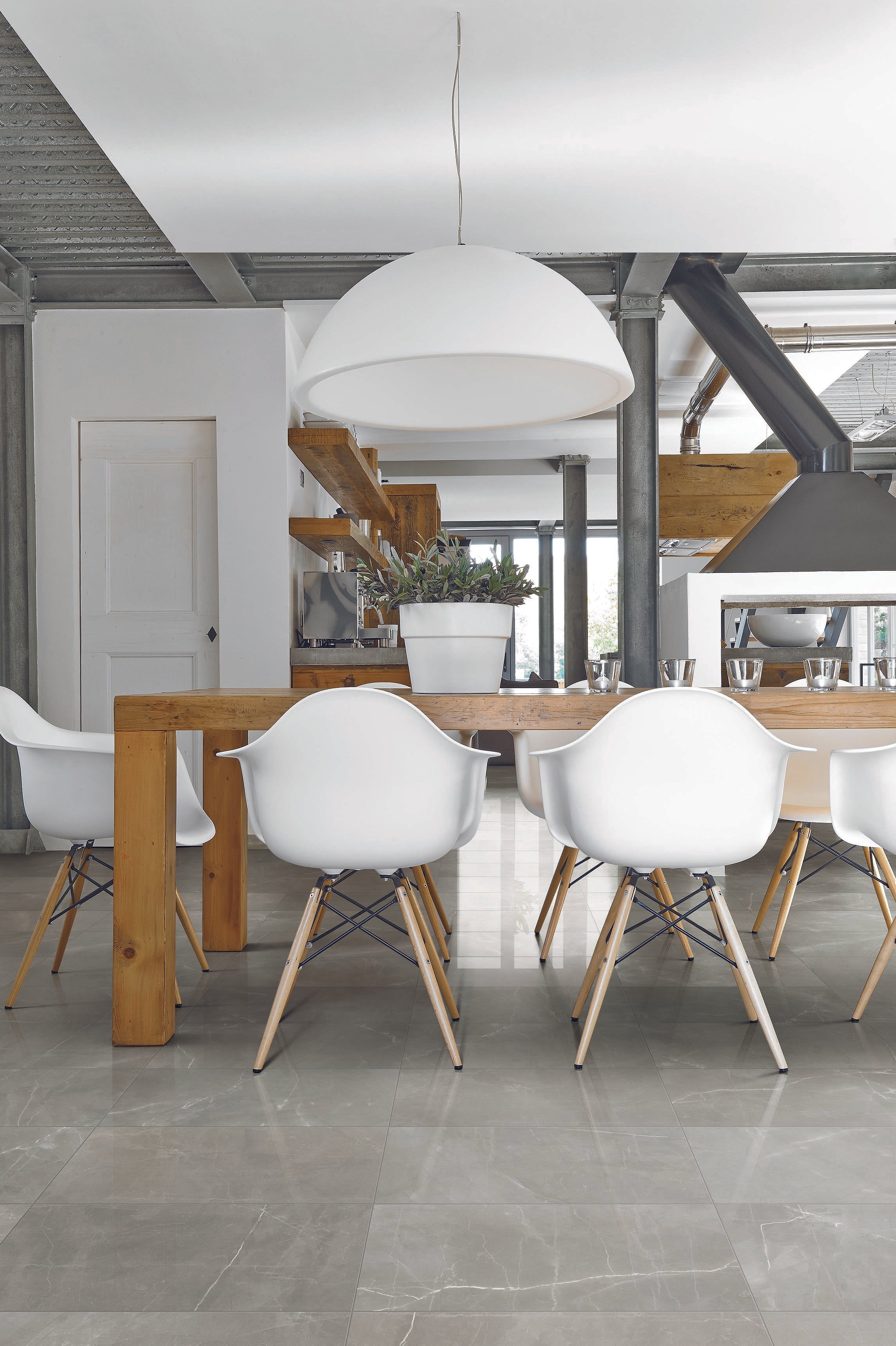 Luxury 12x24 Polished Porcelain Tile in Amani Grey