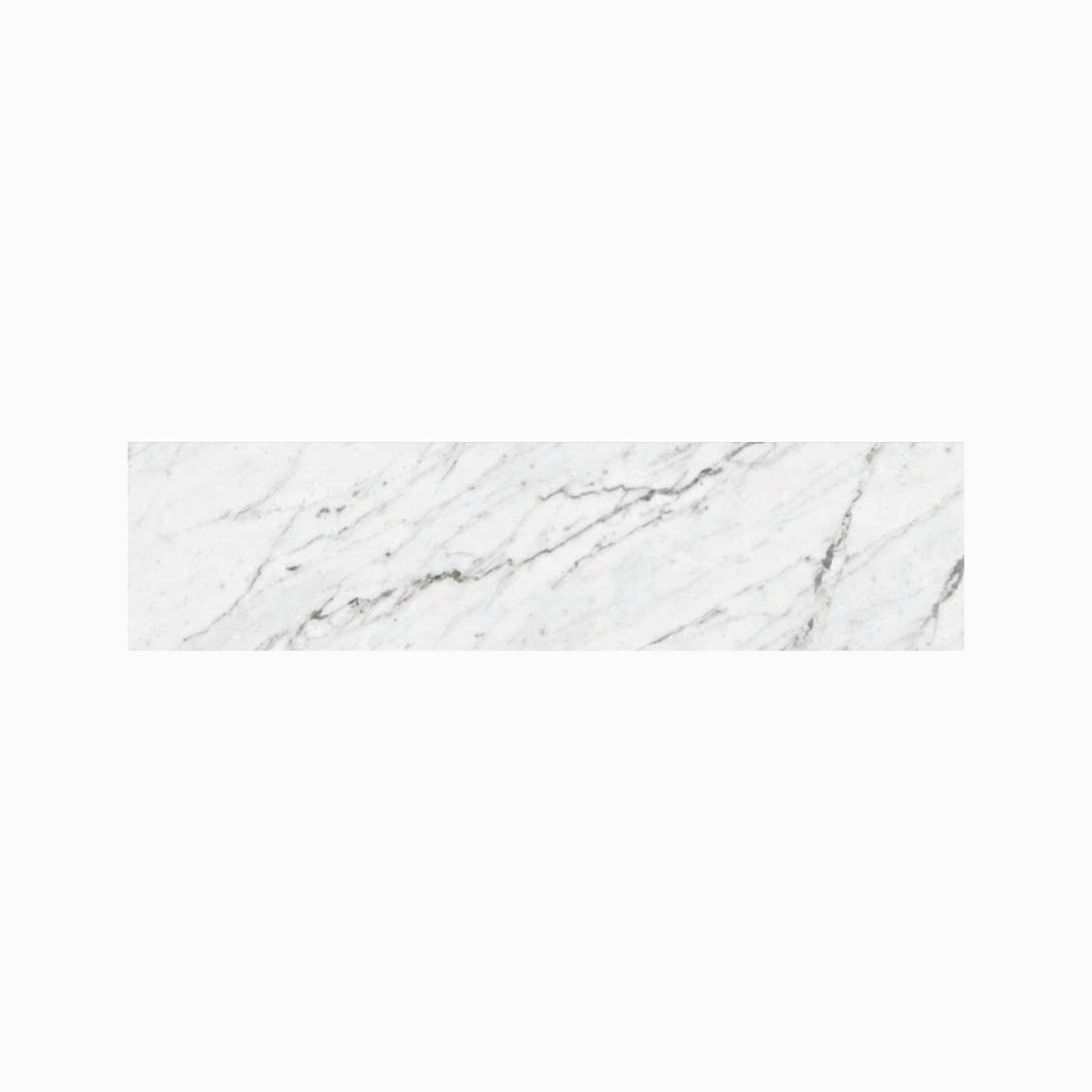 Marbles 3x12 Polished Porcelain Bullnose Tile in Carrara White