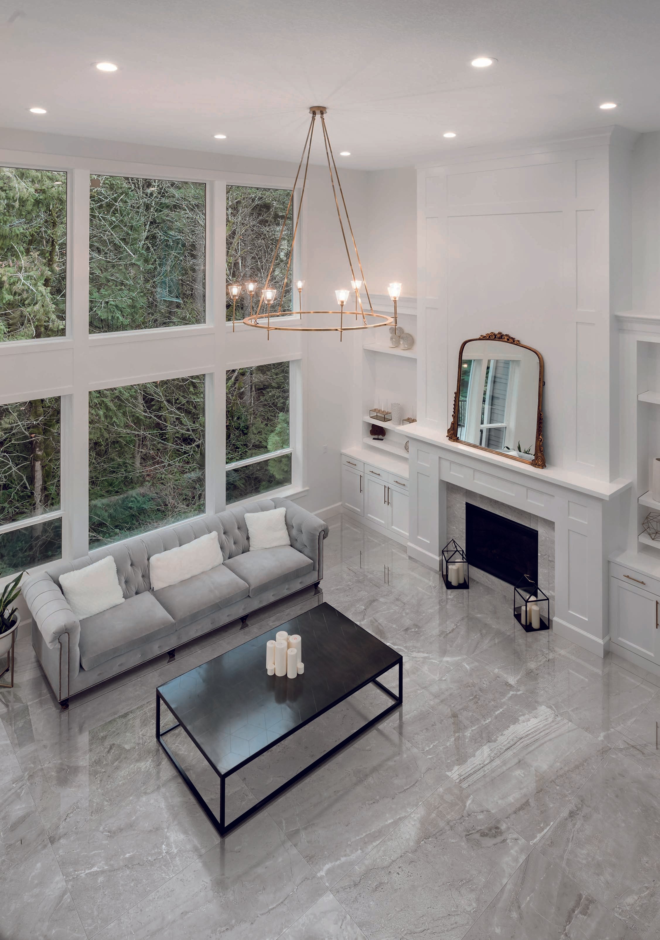 Marbles 12x24 Polished Porcelain Tile in Oniciata Grey