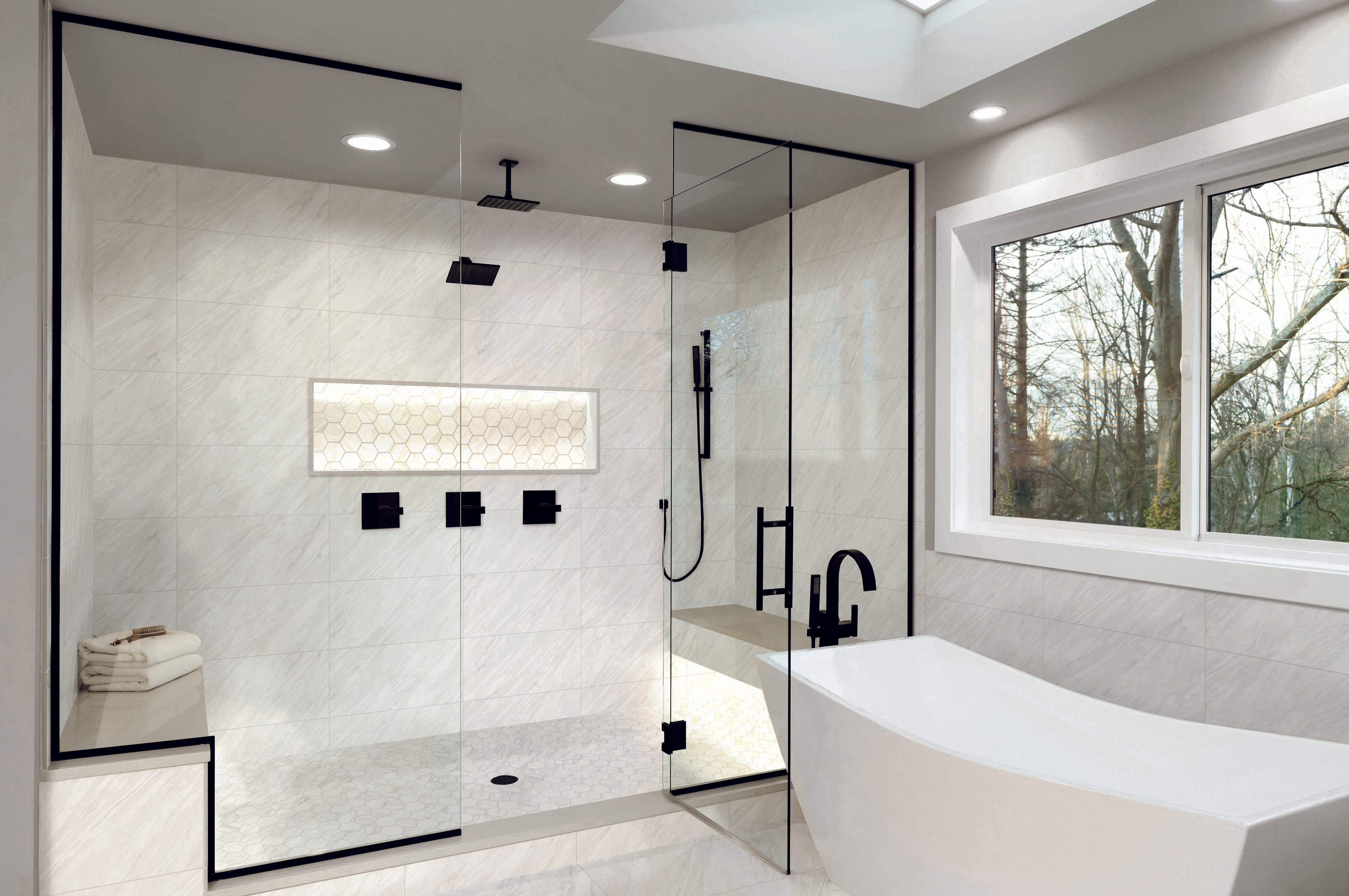 Marbles 12x24 Matte Porcelain Tile in Volakas Silk