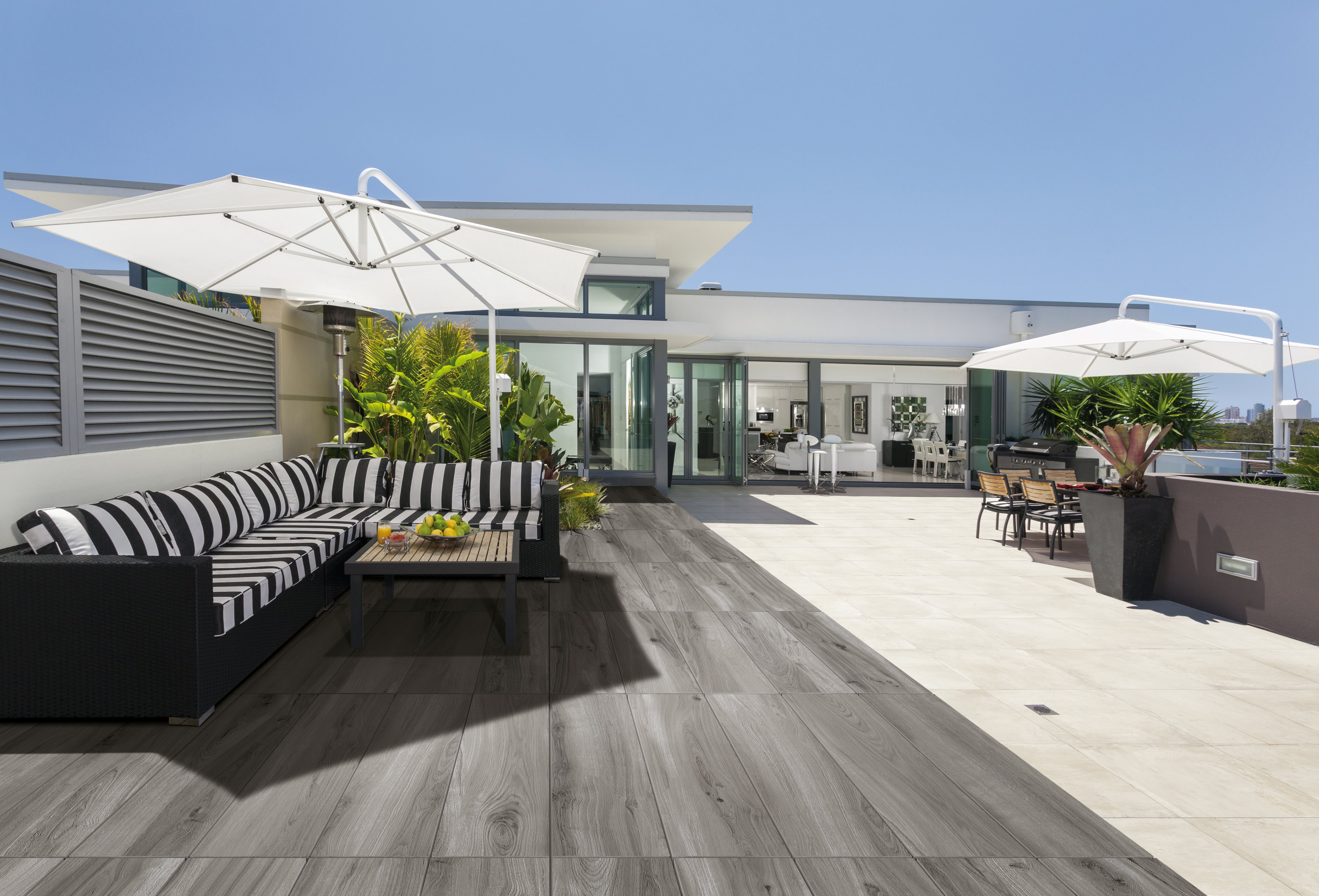 +One 24x24 Grip Porcelain 2CM Paver Tile in Chalk