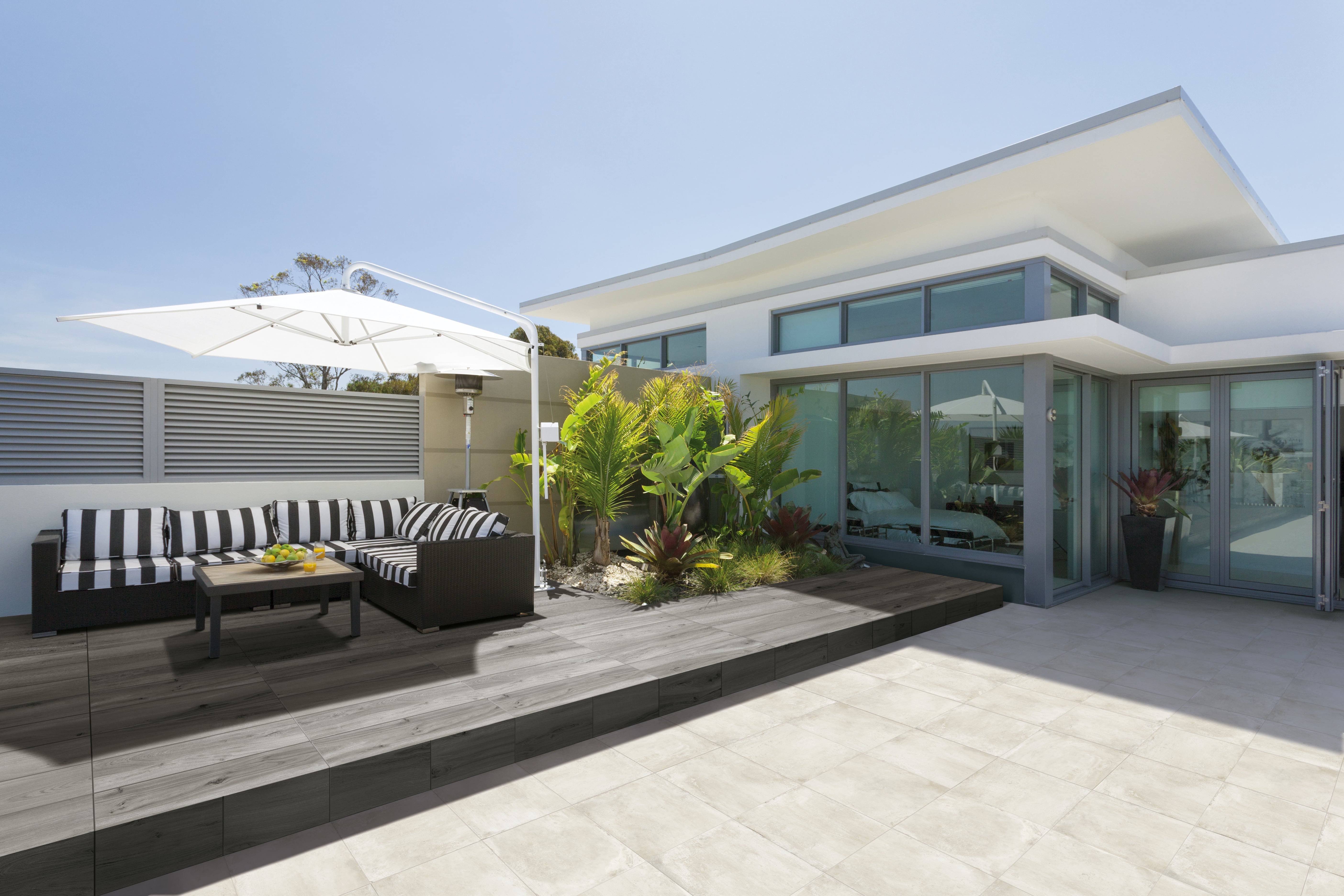 +One 24x24 Grip Porcelain 2CM Paver Tile in Chalk