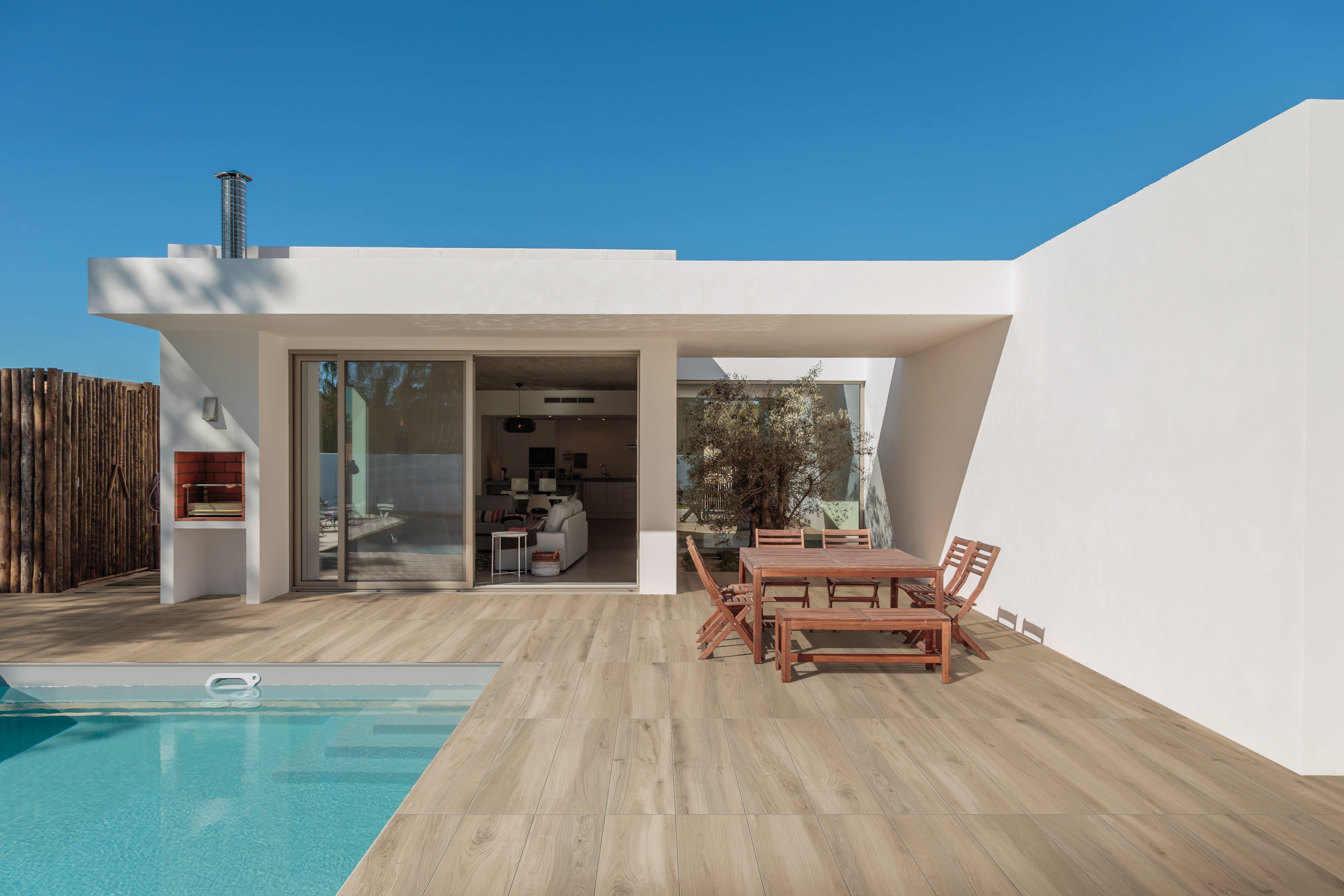 Mood Wood 12x48 Grip Porcelain 2CM Paver Tile in Honey