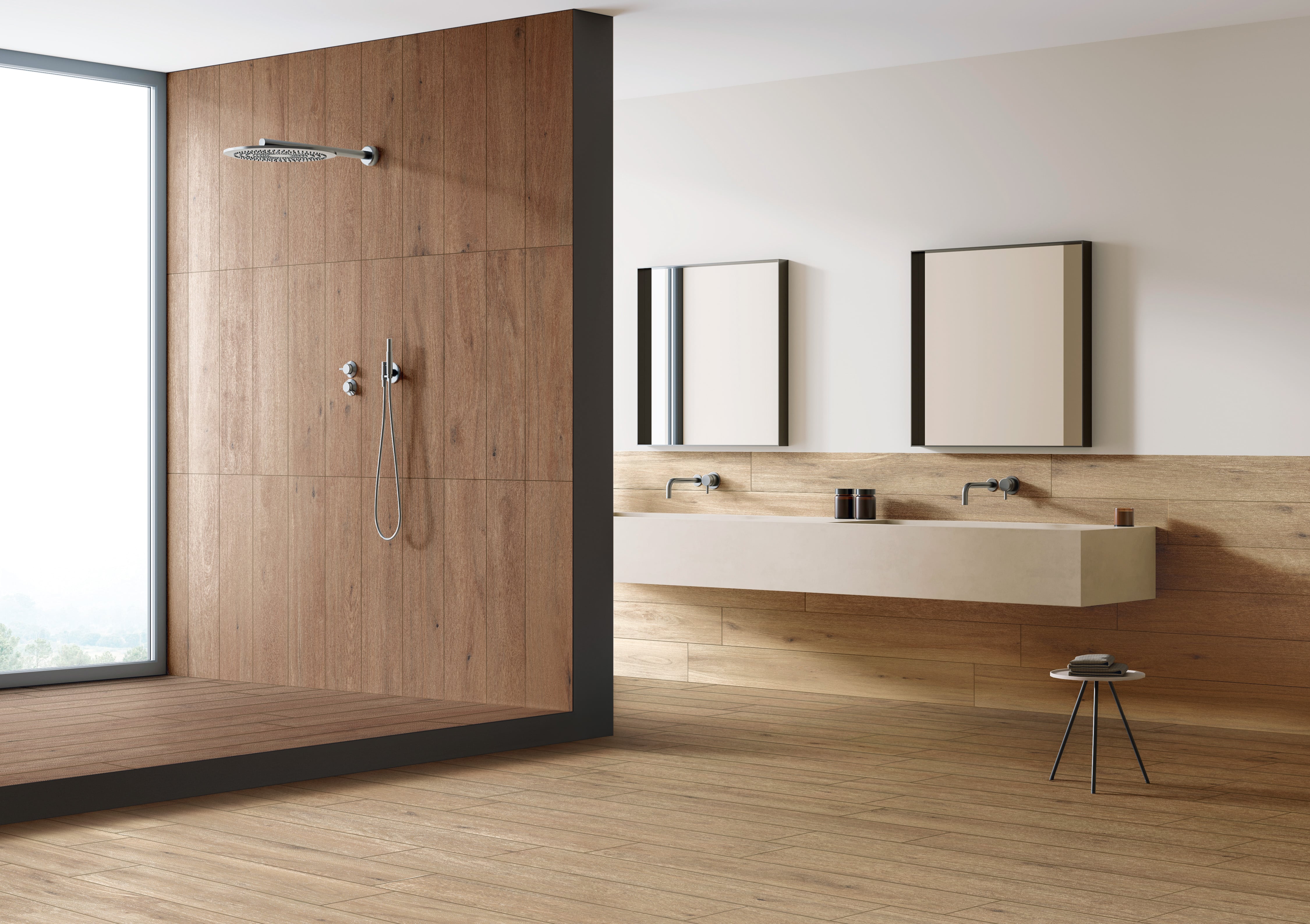 Native 8x48 Matte Porcelain Tile in Chestnut