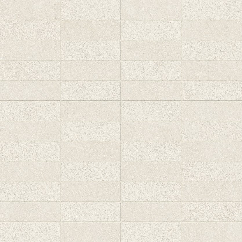 Net-Zero 1x3 Matte Porcelain Mosaic Tile in Ivory