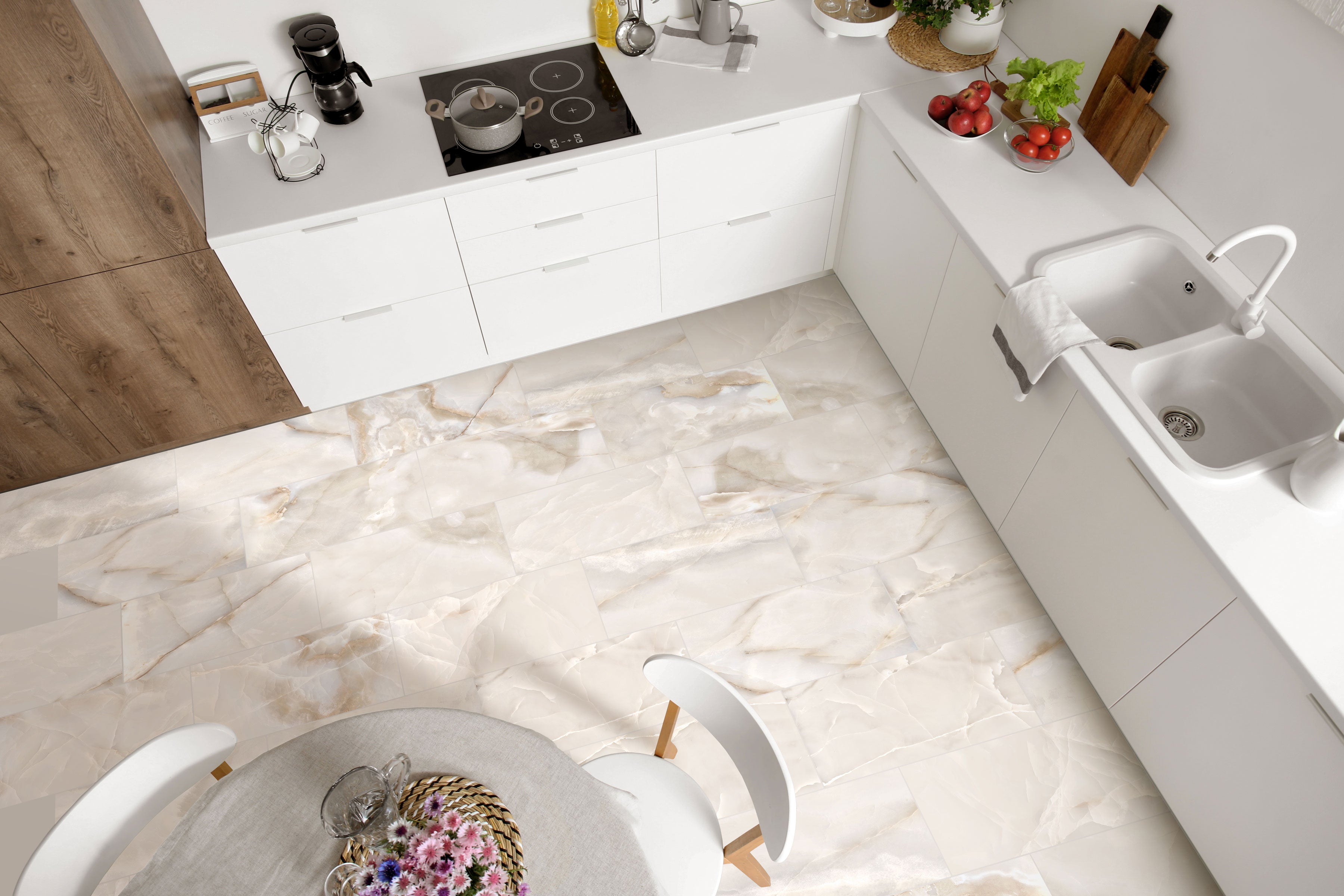Onyx 12x24 Matte Porcelain Tile in Ivory