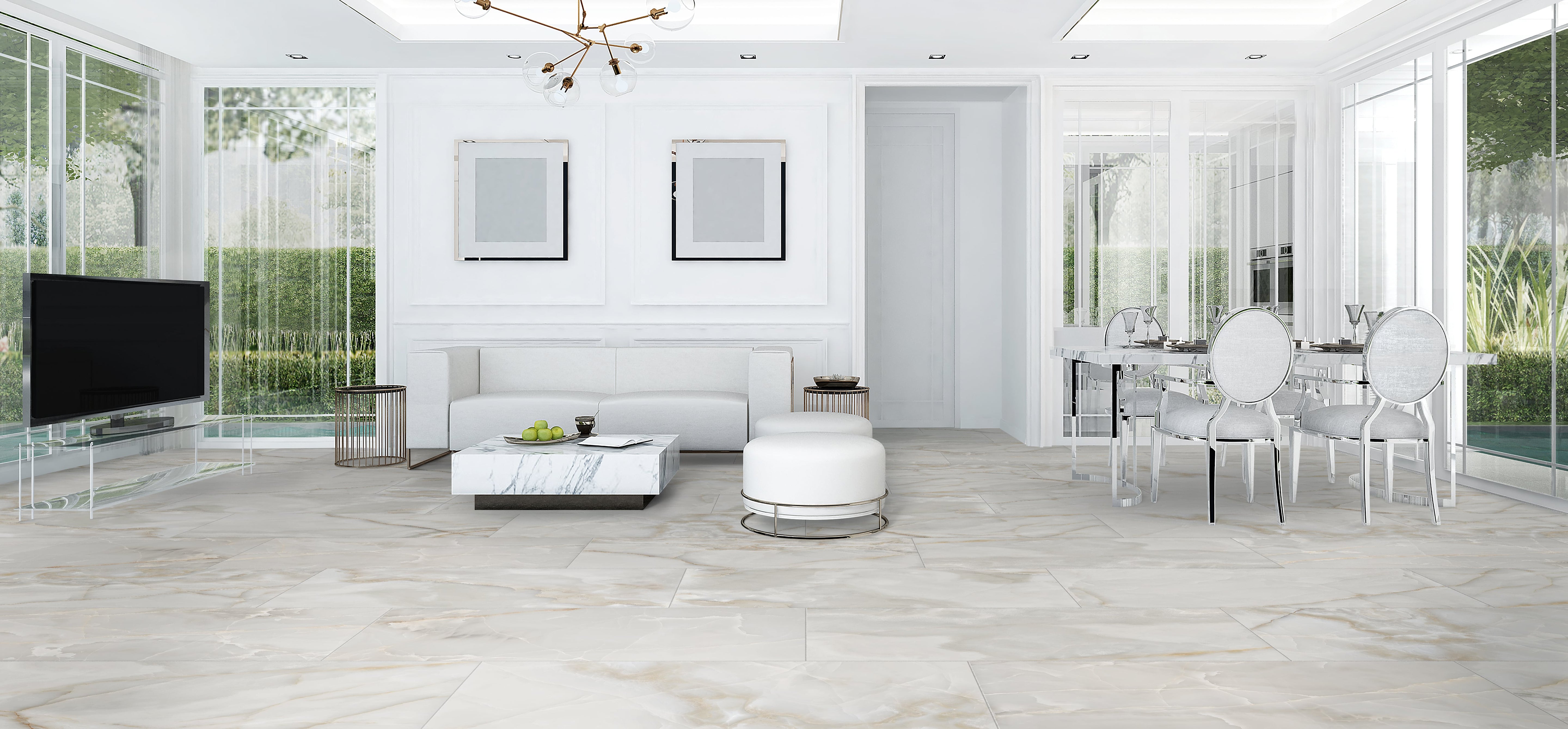 Onyx 24x48 Matte Porcelain Tile in Light Grey