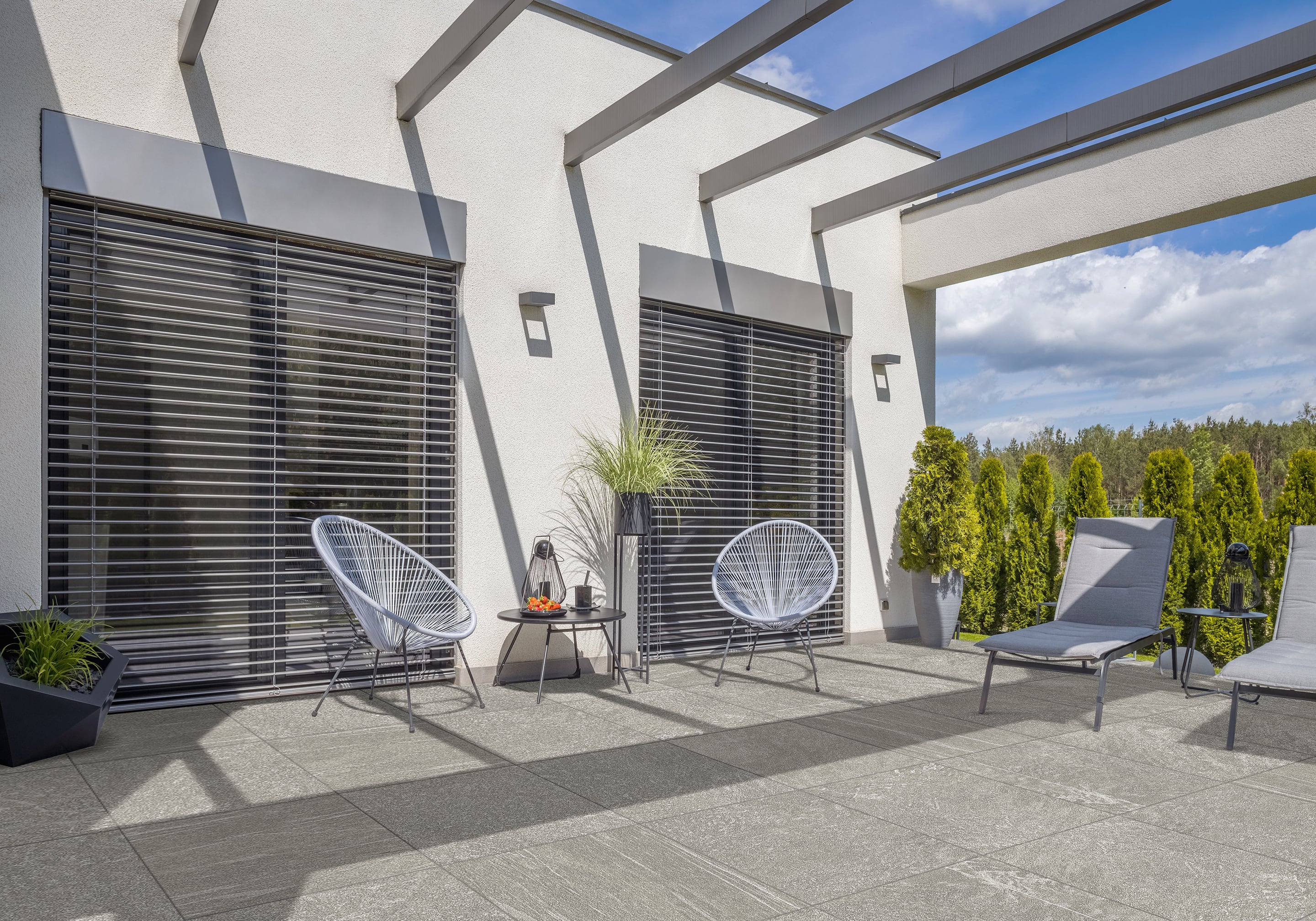 Earth 24x24 Grip Porcelain 2CM Paver Tile in Manhattan Grey