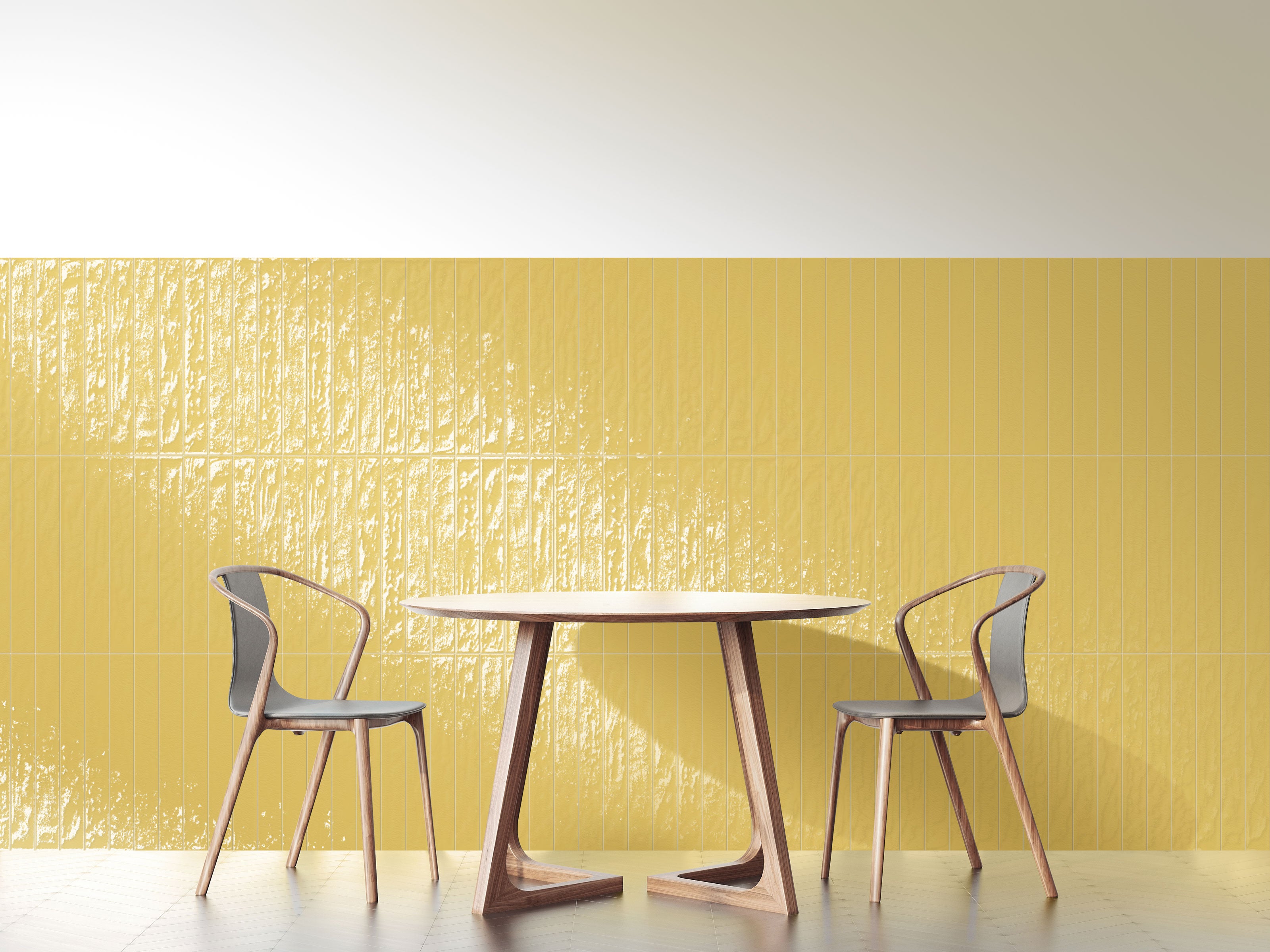 Playful 3x24 Glossy Porcelain Tile in Gold