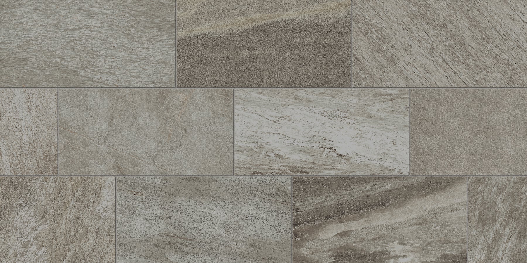 Quartz 24x48 Grip Porcelain 2CM Paver Tile in Grey