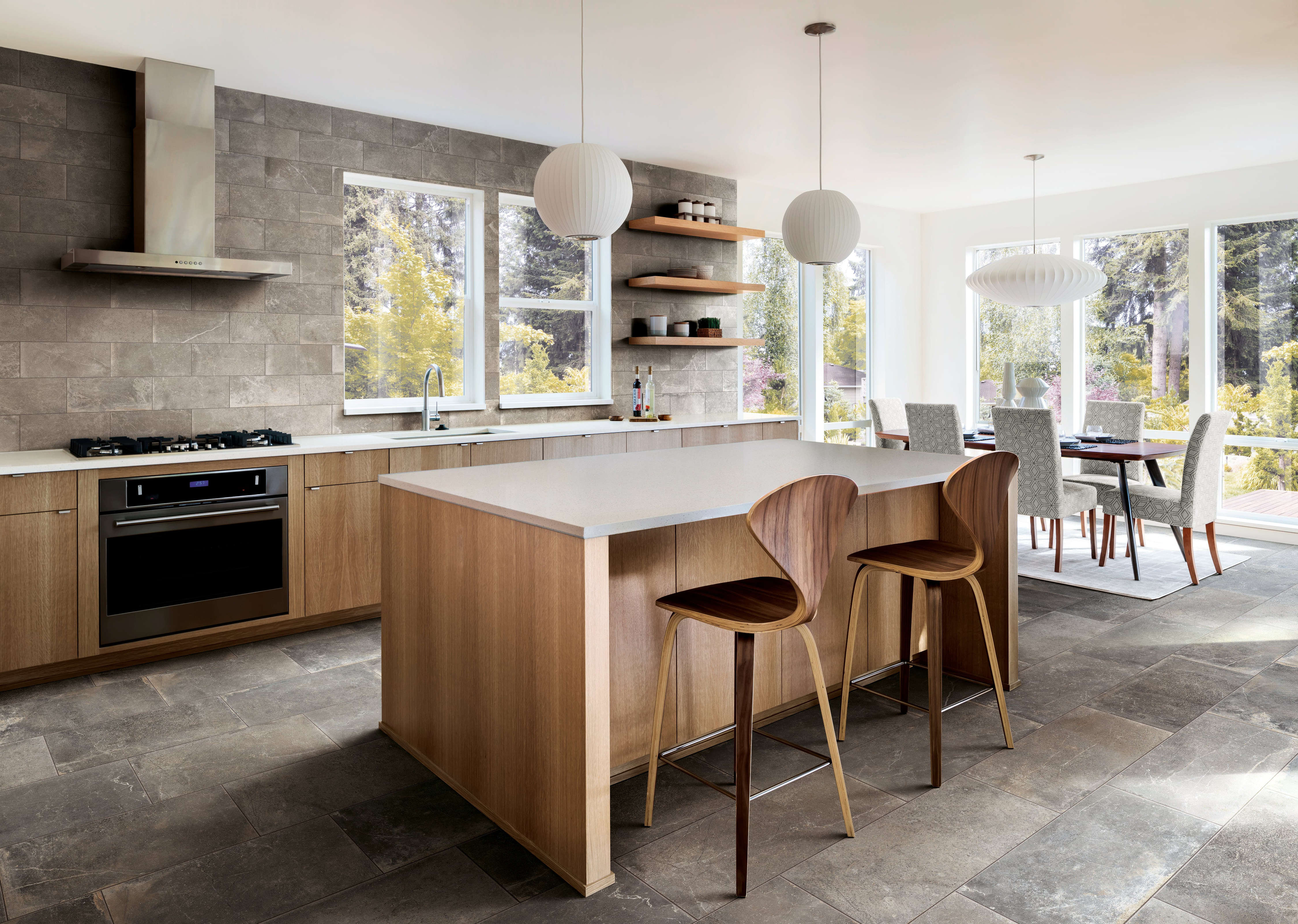 Rustic Stone 12x24 Matte Porcelain Tile in Charcoal