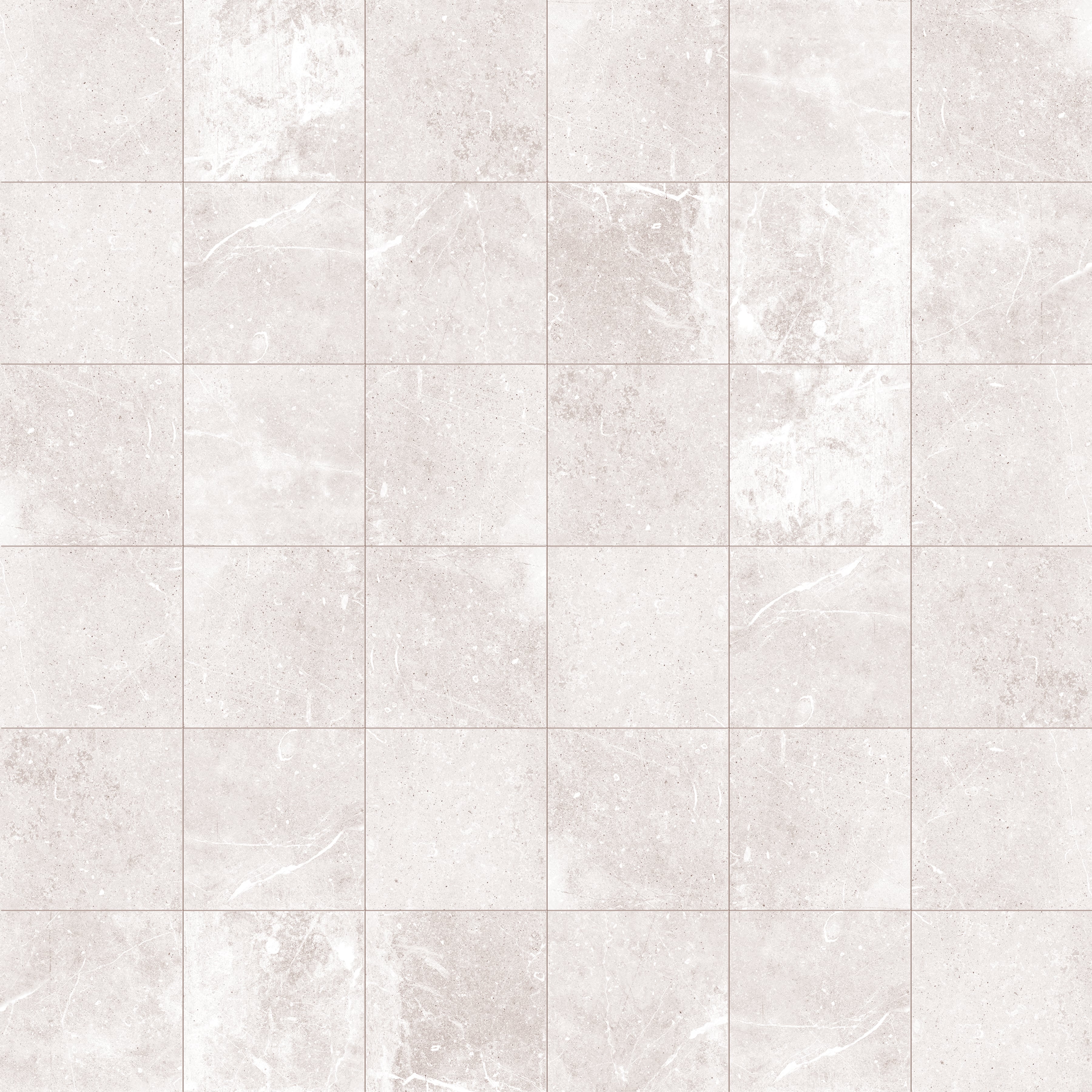 Rustic Stone 2x2 Matte Porcelain Mesh Mosaic Tile in White
