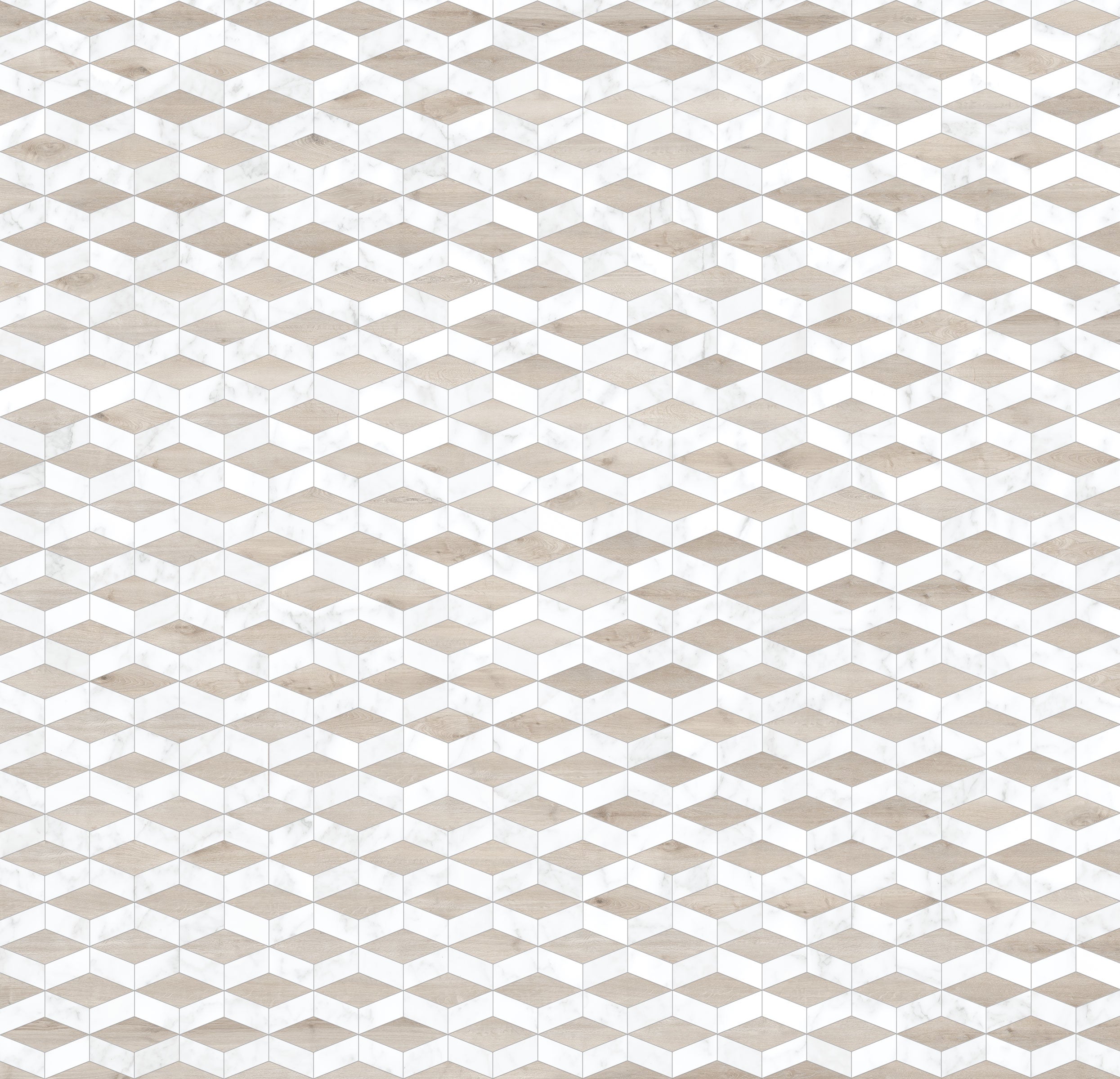 Shapes 13x14 Matte Porcelain Boiserie Mesh Mosaic Tile in White/Beige
