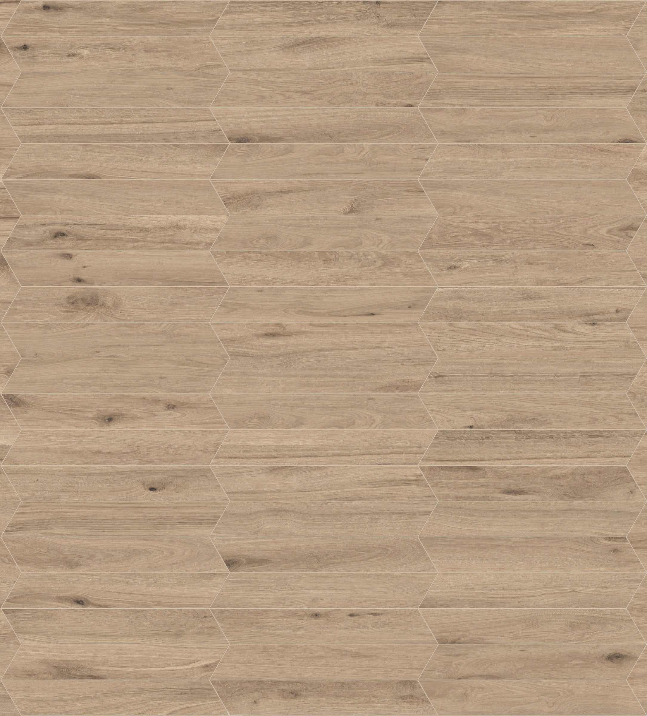 Shapes 4x24 Matte Porcelain Chevron Tile in Pine A+B