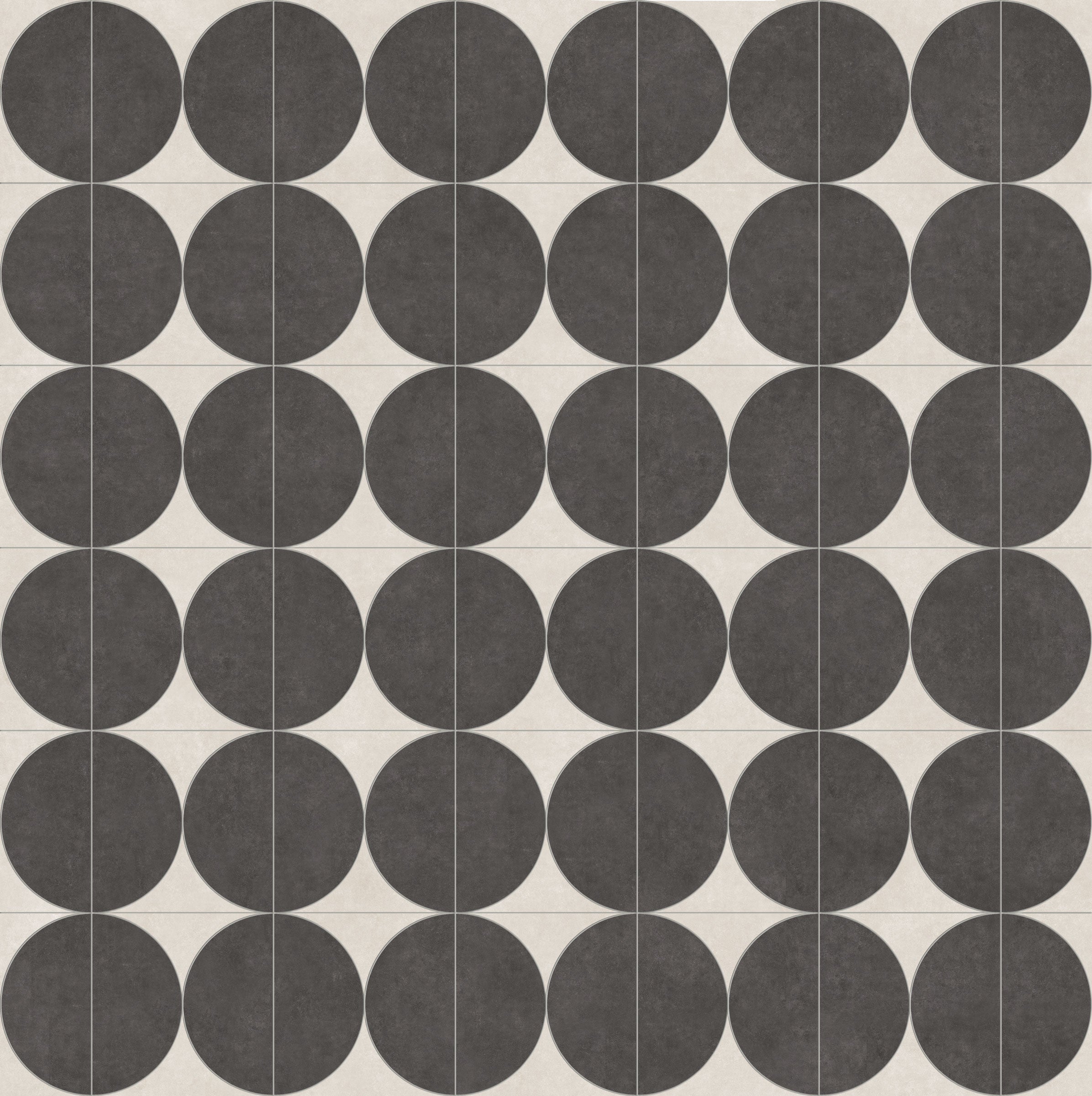 Shapes 15x15 Matte Porcelain Moon Mesh Mosaic Tile in Midnight/Ivory