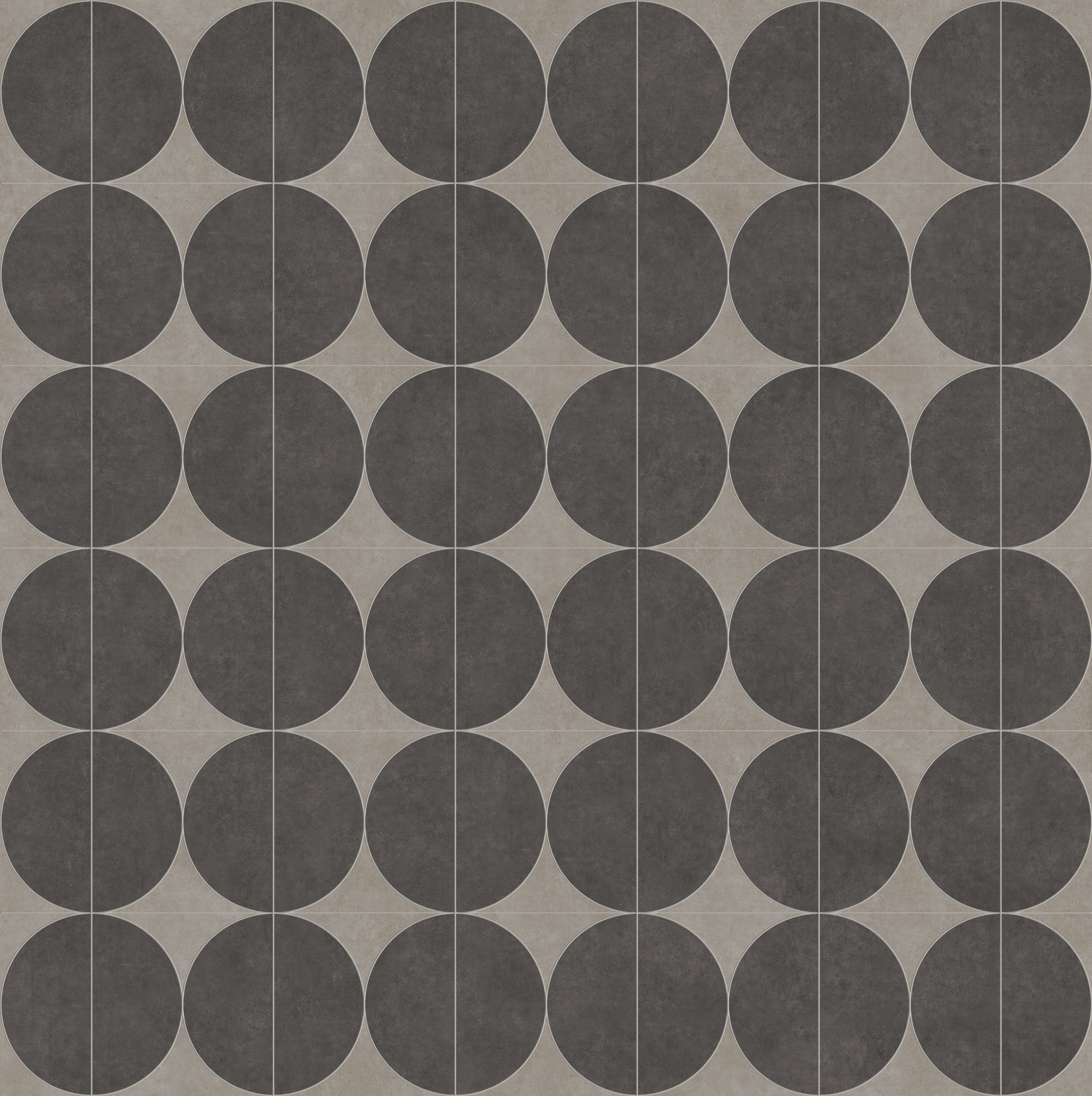 Shapes 15x15 Matte Porcelain Moon Mesh Mosaic Tile in Tortora/Midnight