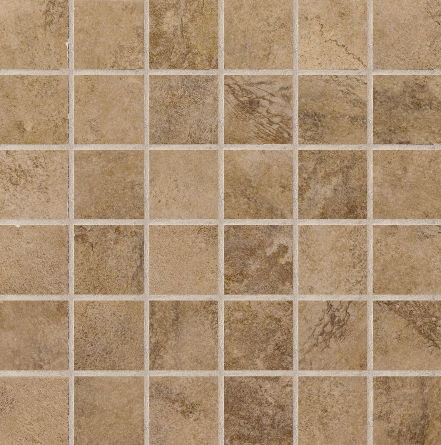 Stonefire 2x2 Matte Porcelain Mesh Mosaic Tile in Noce