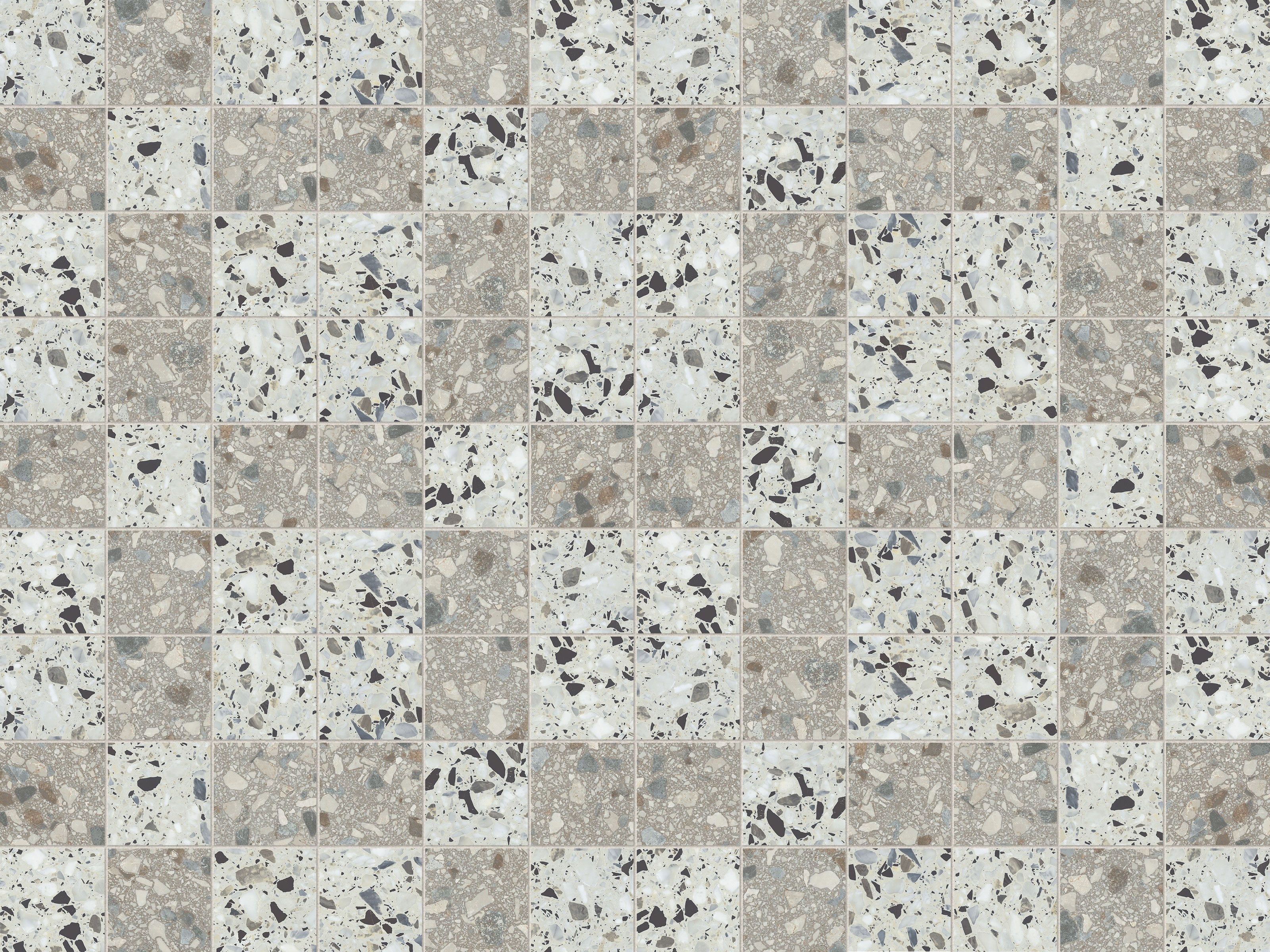 Terrazzo Allure™ 4x4 Matte Porcelain Tile in Azure
