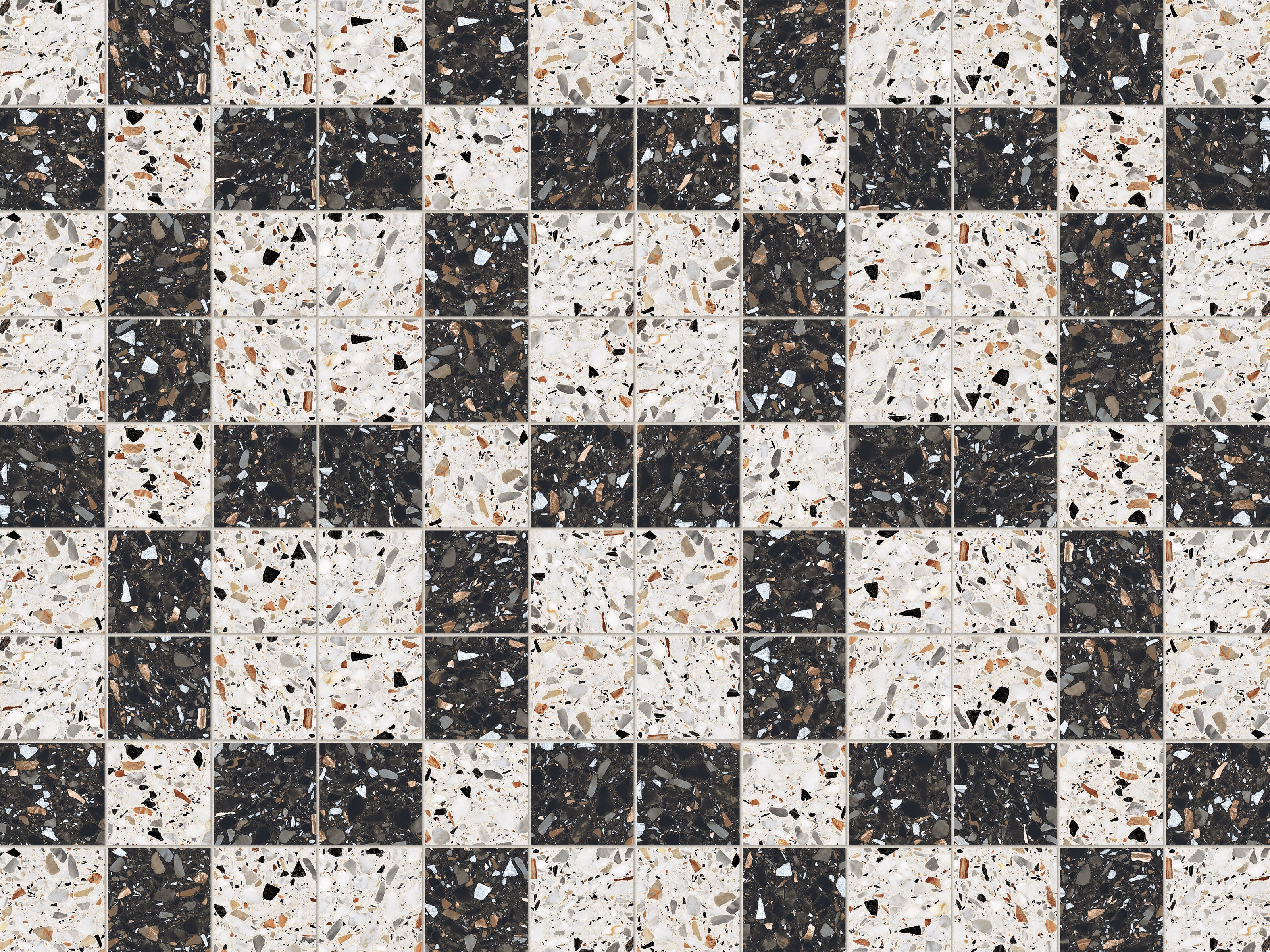Terrazzo Allure™ 4x4 Matte Porcelain Tile in Constellation