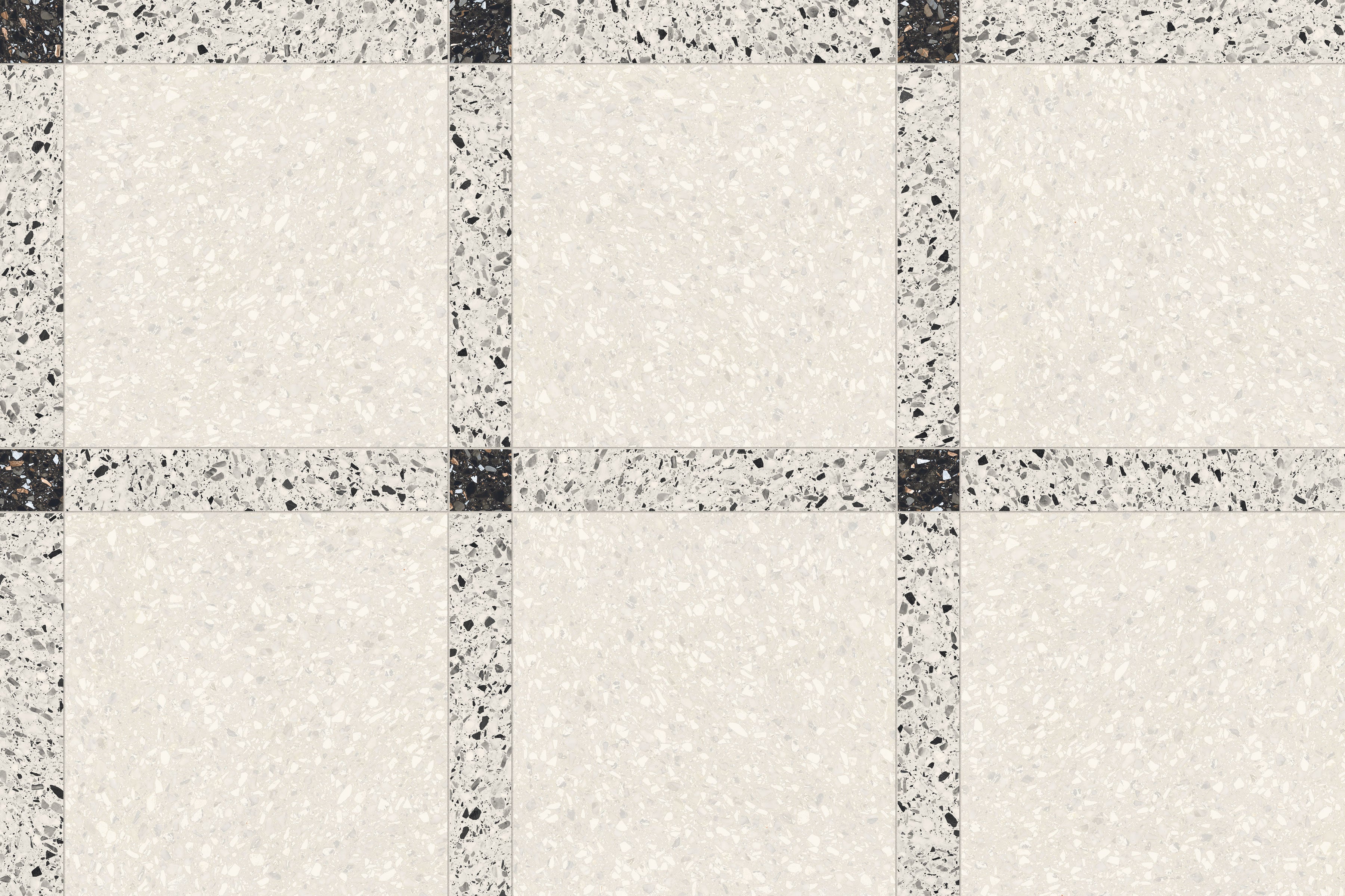 Terrazzo Allure™ 4x24 Matte Porcelain Tile in Dalmatian