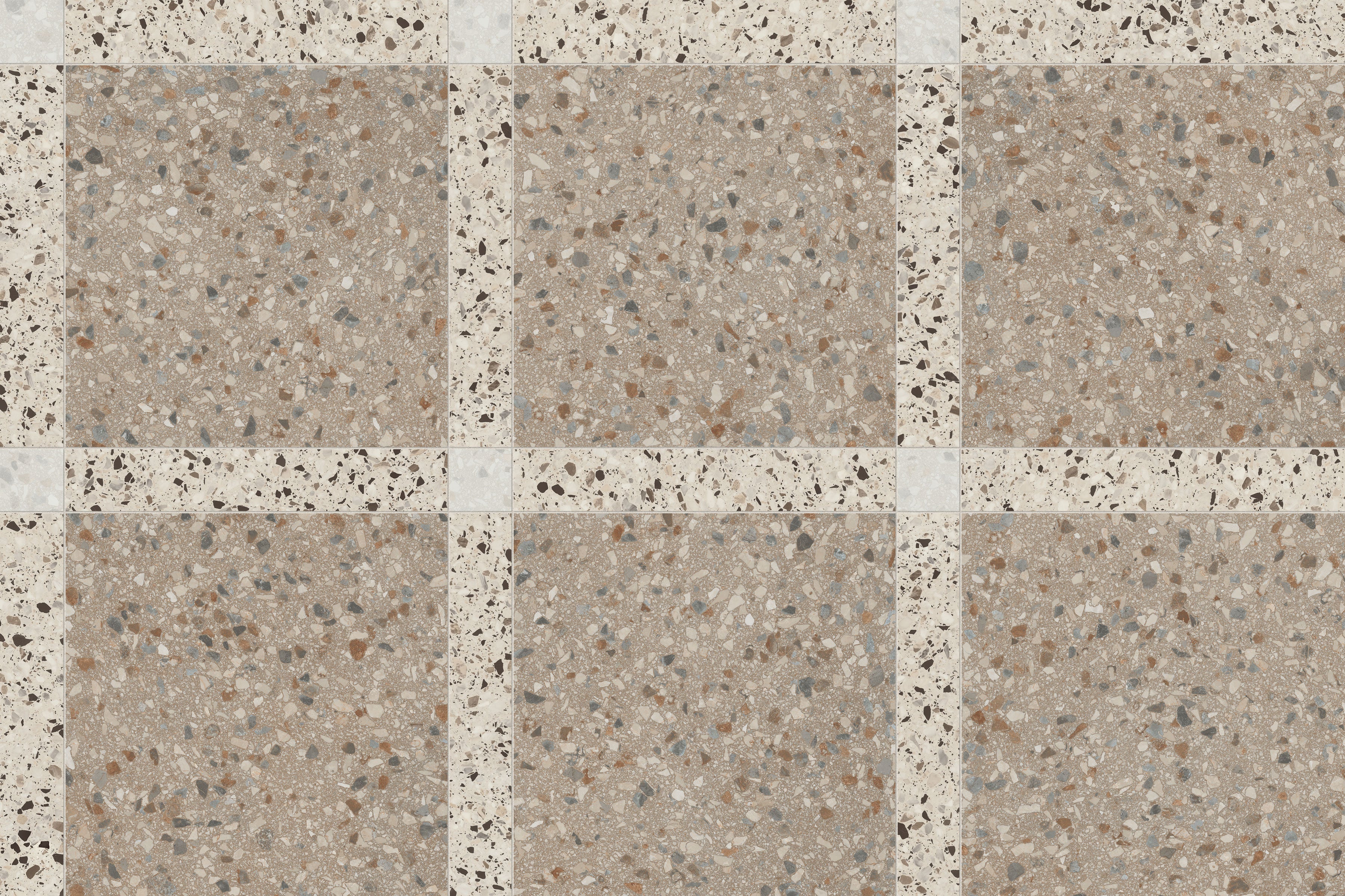 Terrazzo Allure™ 4x24 Matte Porcelain Tile in Dune
