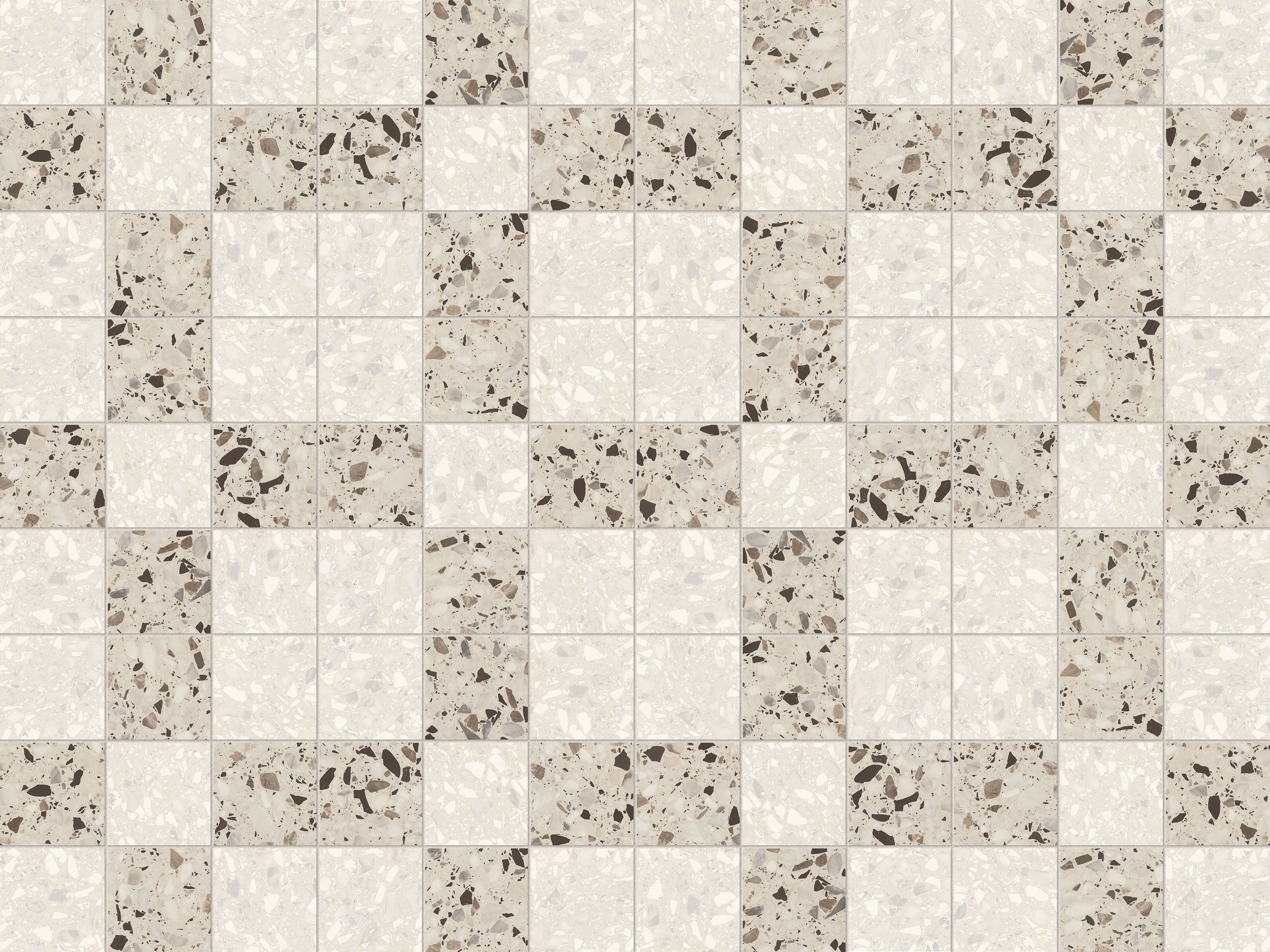 Terrazzo Allure™ 4x4 Matte Porcelain Tile in Eggshell