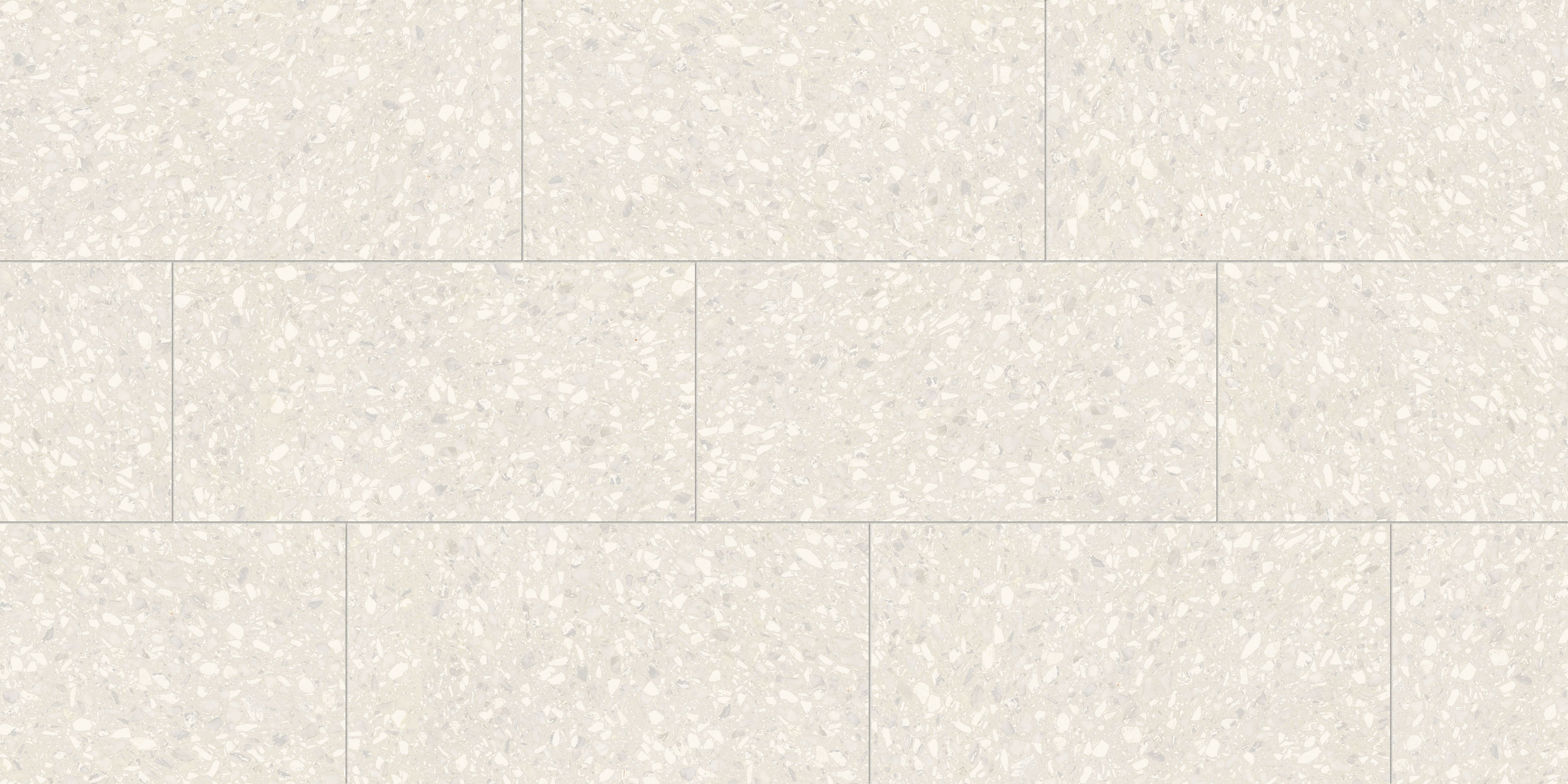 Terrazzo Allure™ 12x24 Matte Porcelain Tile in Eggshell