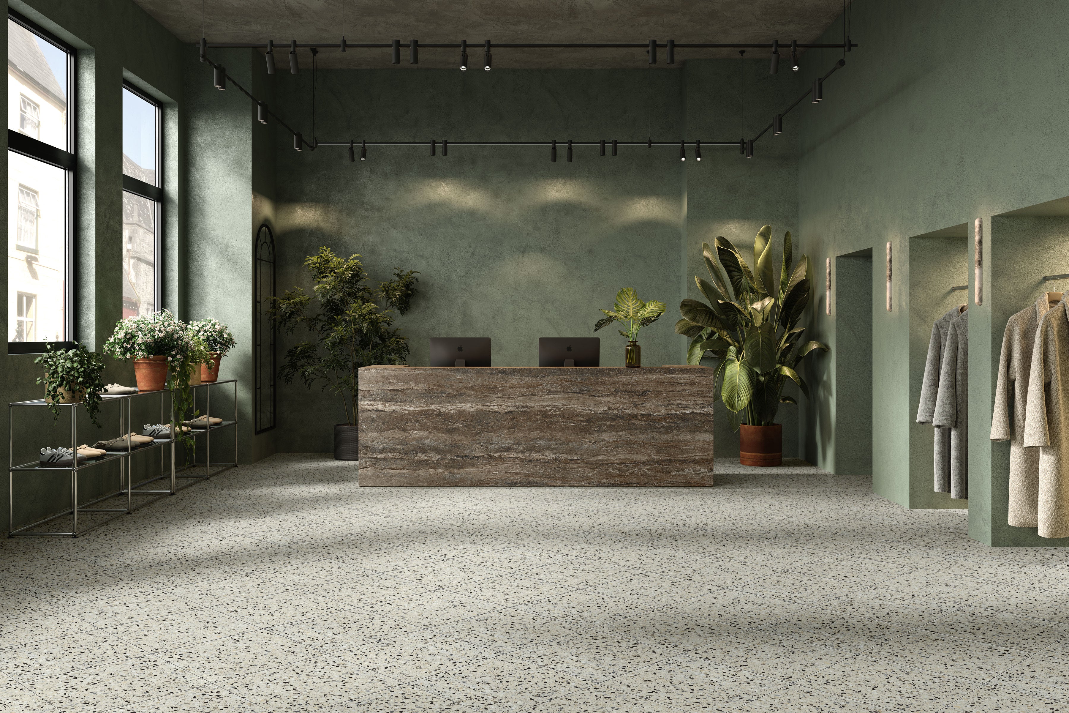 Terrazzo Allure™ 24x24 Matte Porcelain Tile in Mesquite