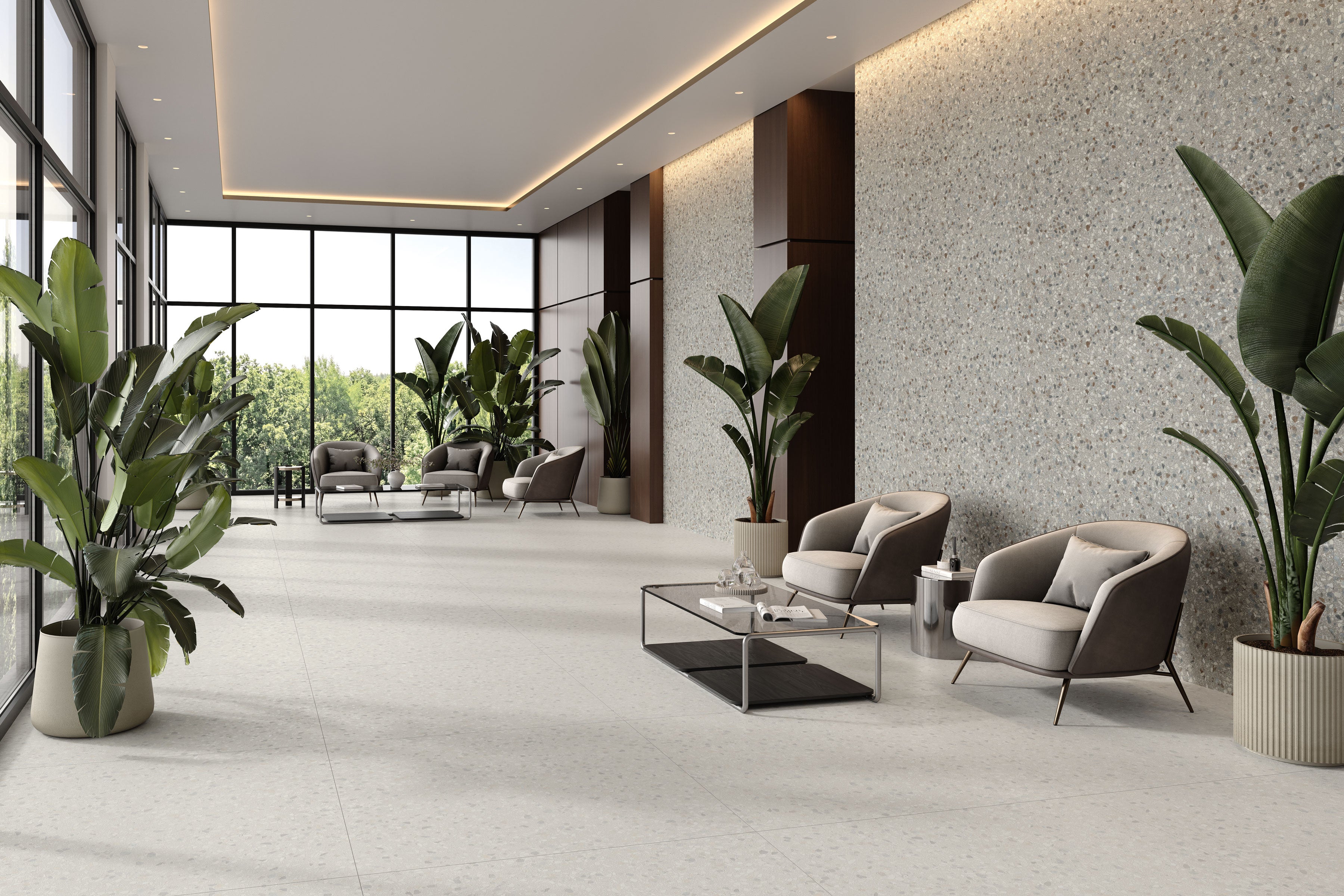Terrazzo Allure™ 24x48 Matte Porcelain Tile in Stonehenge