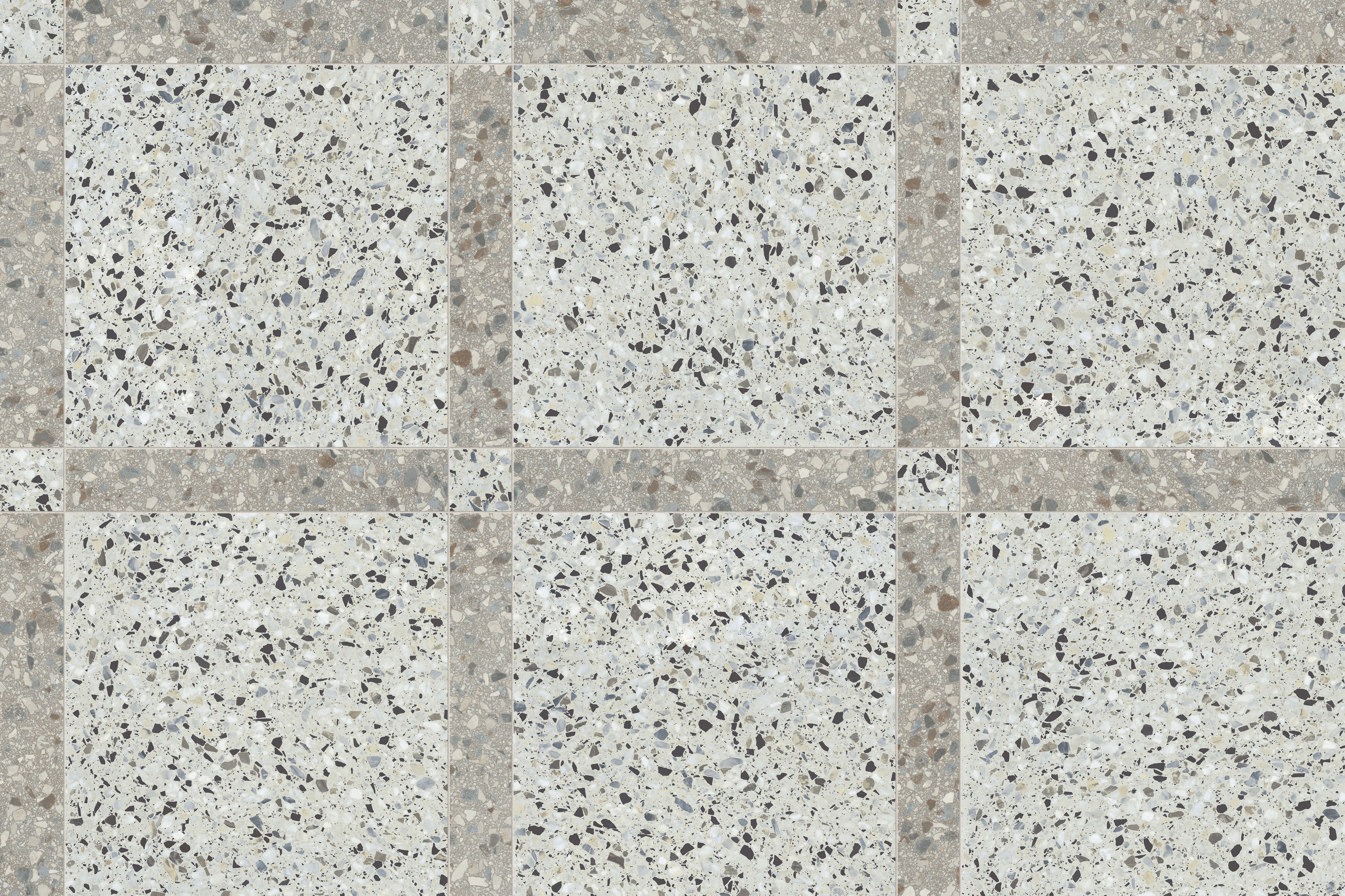 Terrazzo Allure™ 4x24 Matte Porcelain Tile in Stonehenge