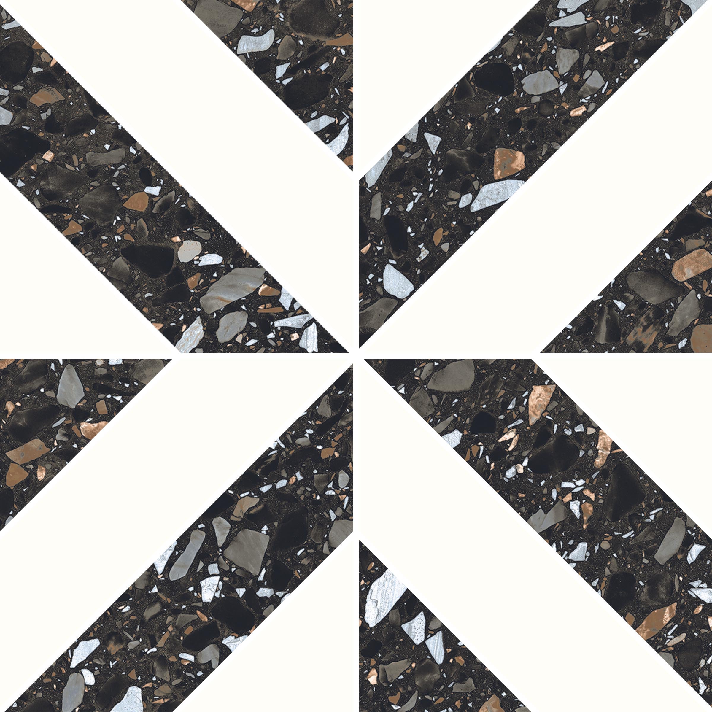 Terrazzo Allure™ 12x12 Matte Iconic Deco Porcelain Tile in Constellation
