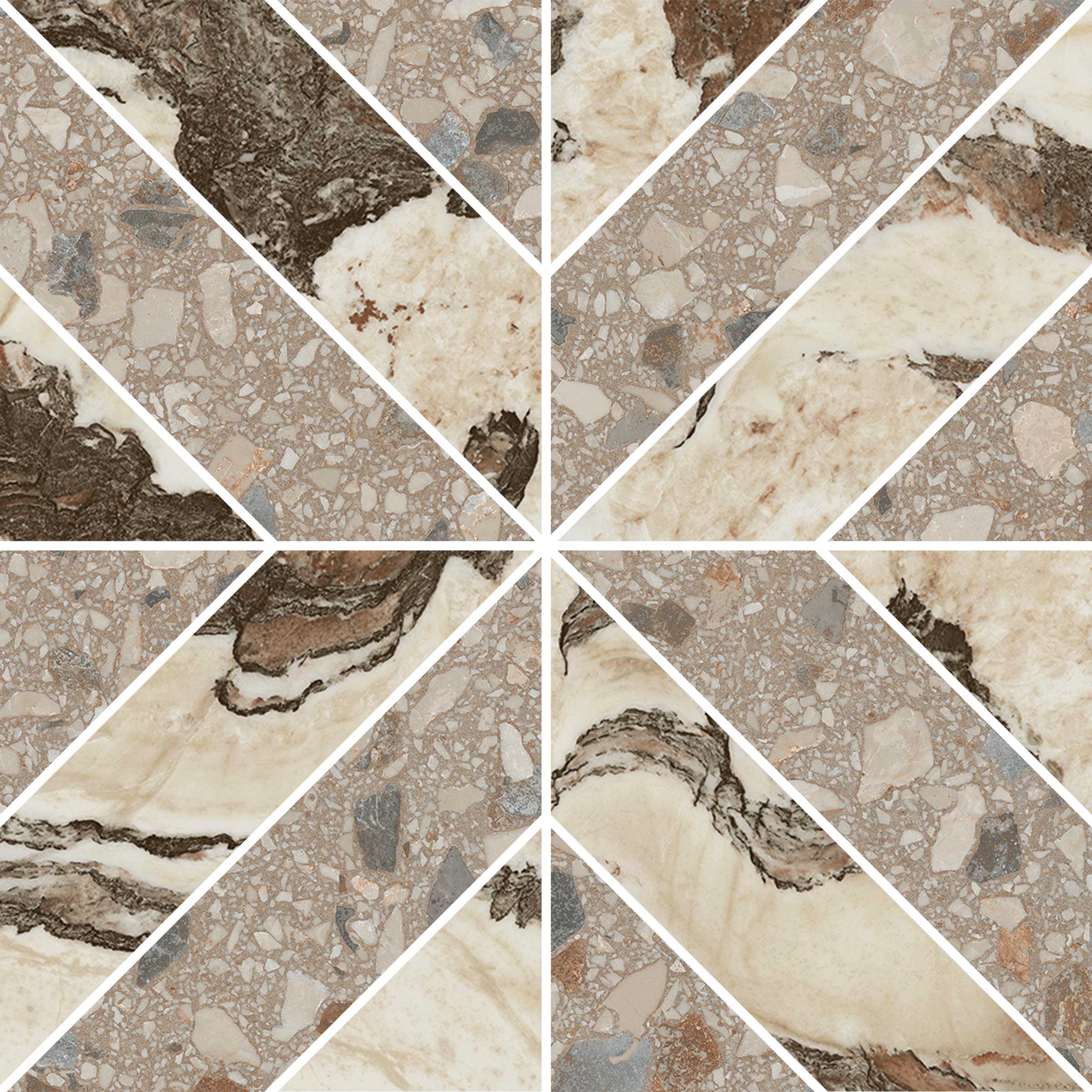 Terrazzo Allure™ 12x12 Matte Iconic Deco Porcelain Tile in Tortoise