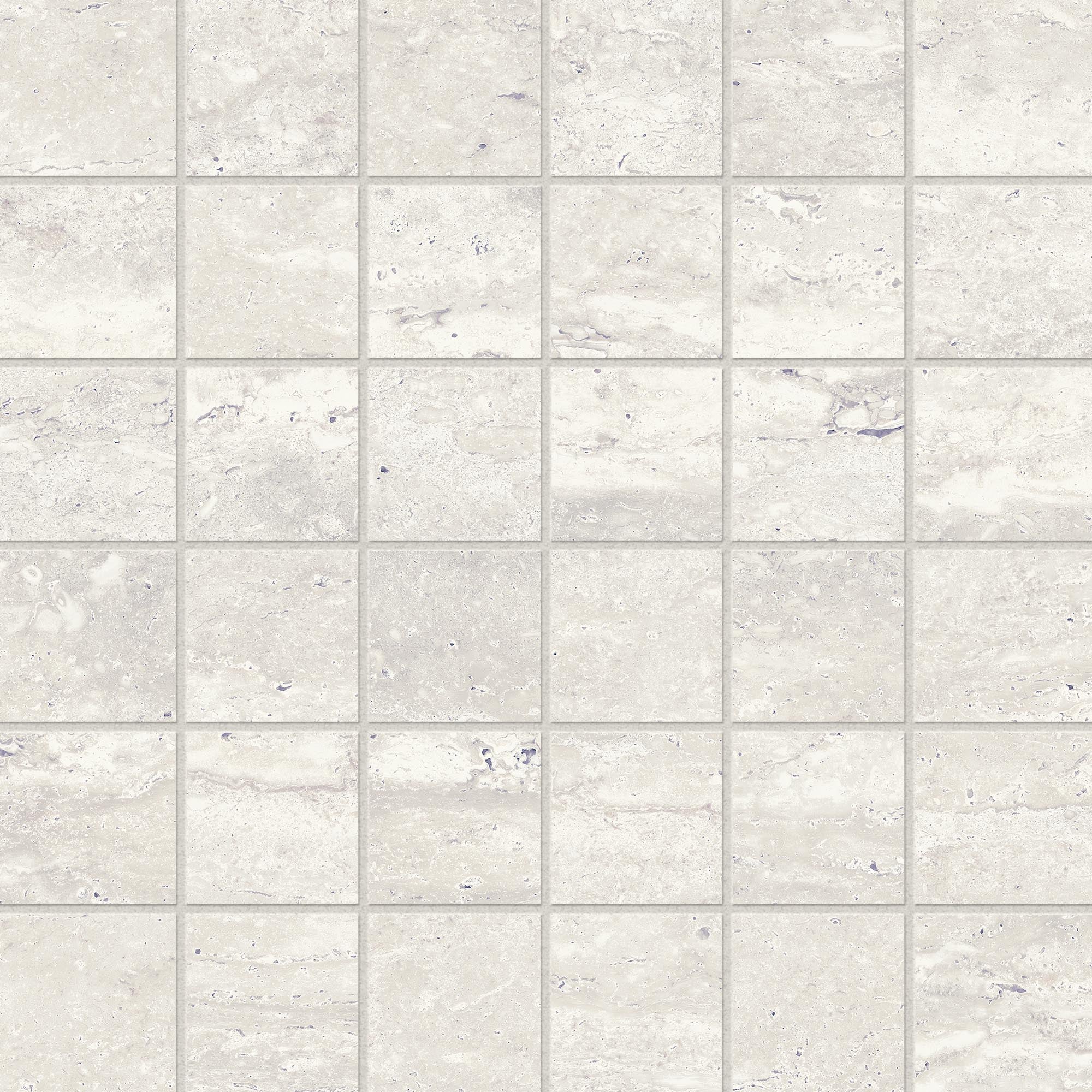 Travertine 2x2 Polished Porcelain Mesh Mosaic Tile in Roman