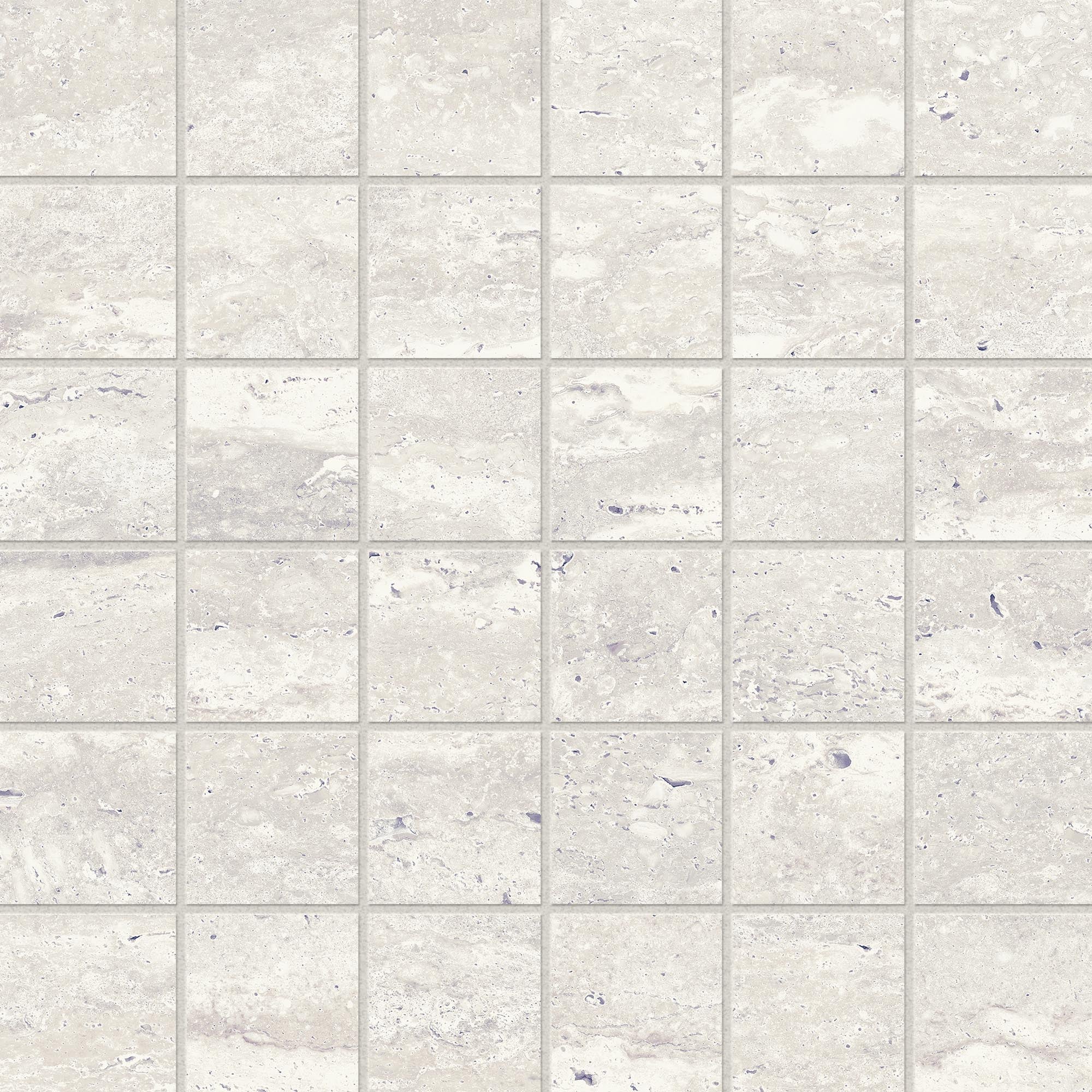 Travertine 2x2 Polished Porcelain Mesh Mosaic Tile in Roman