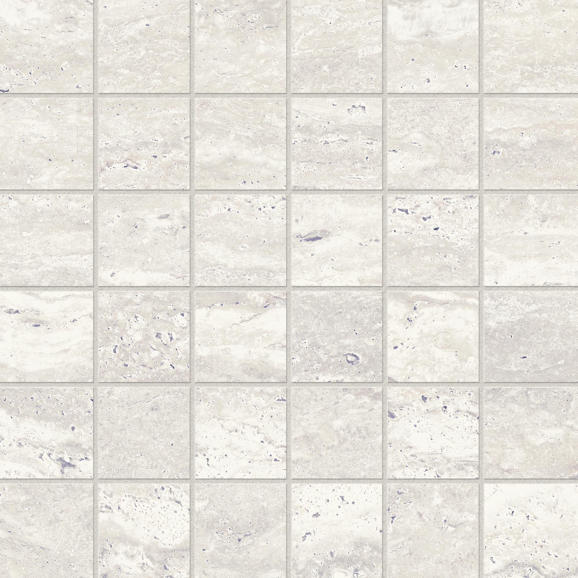 Travertine 2x2 Polished Porcelain Mesh Mosaic Tile in Roman