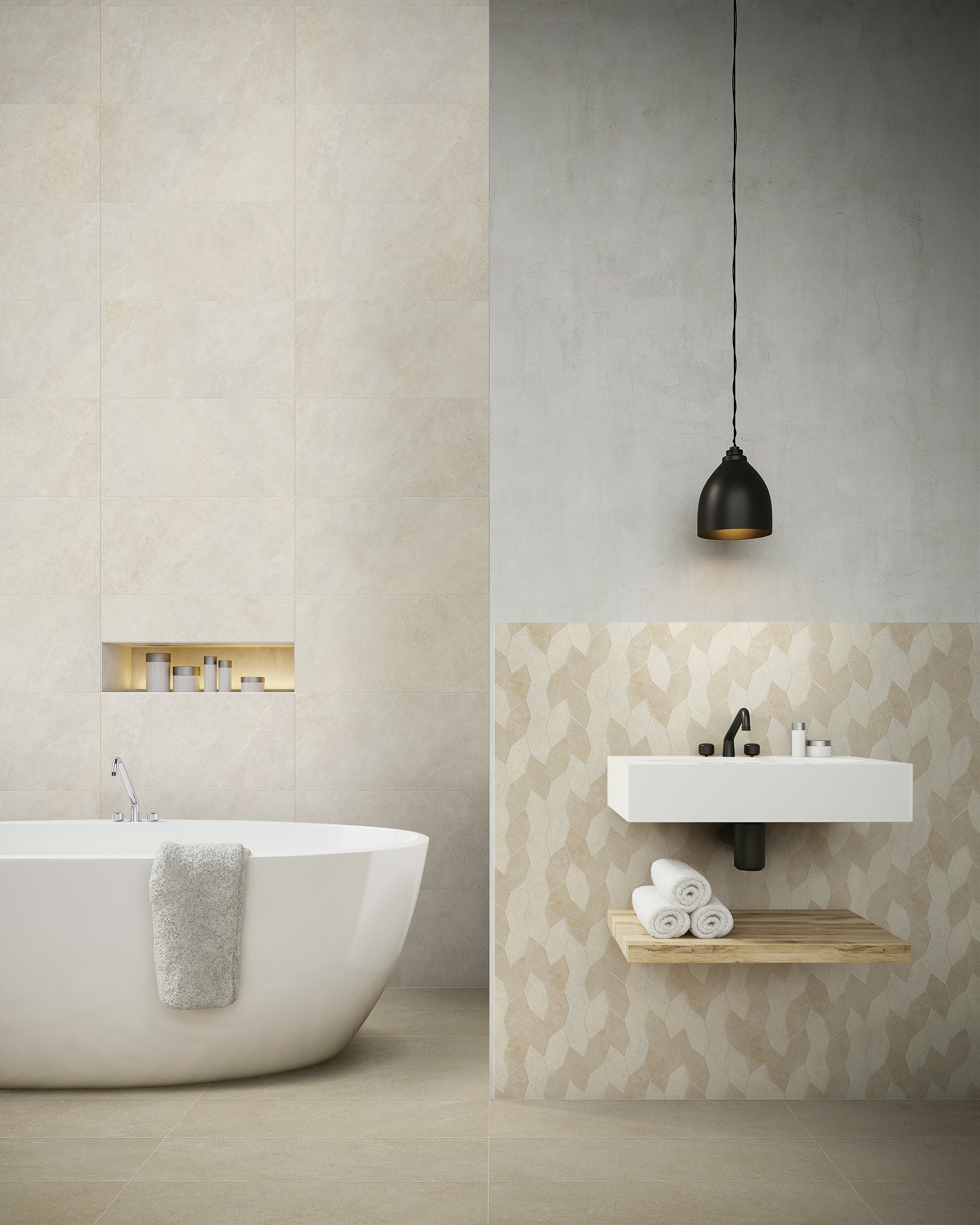 Tycoon 12x24 Matte Porcelain Tile in Buff