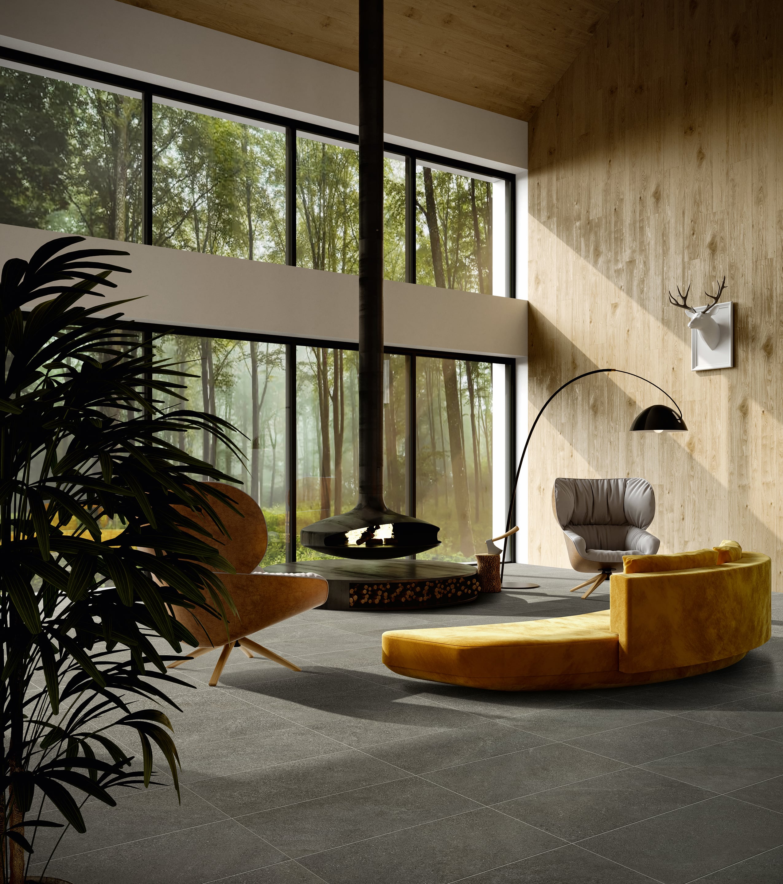 Tycoon 12x24 Matte Porcelain Tile in Storm Grey