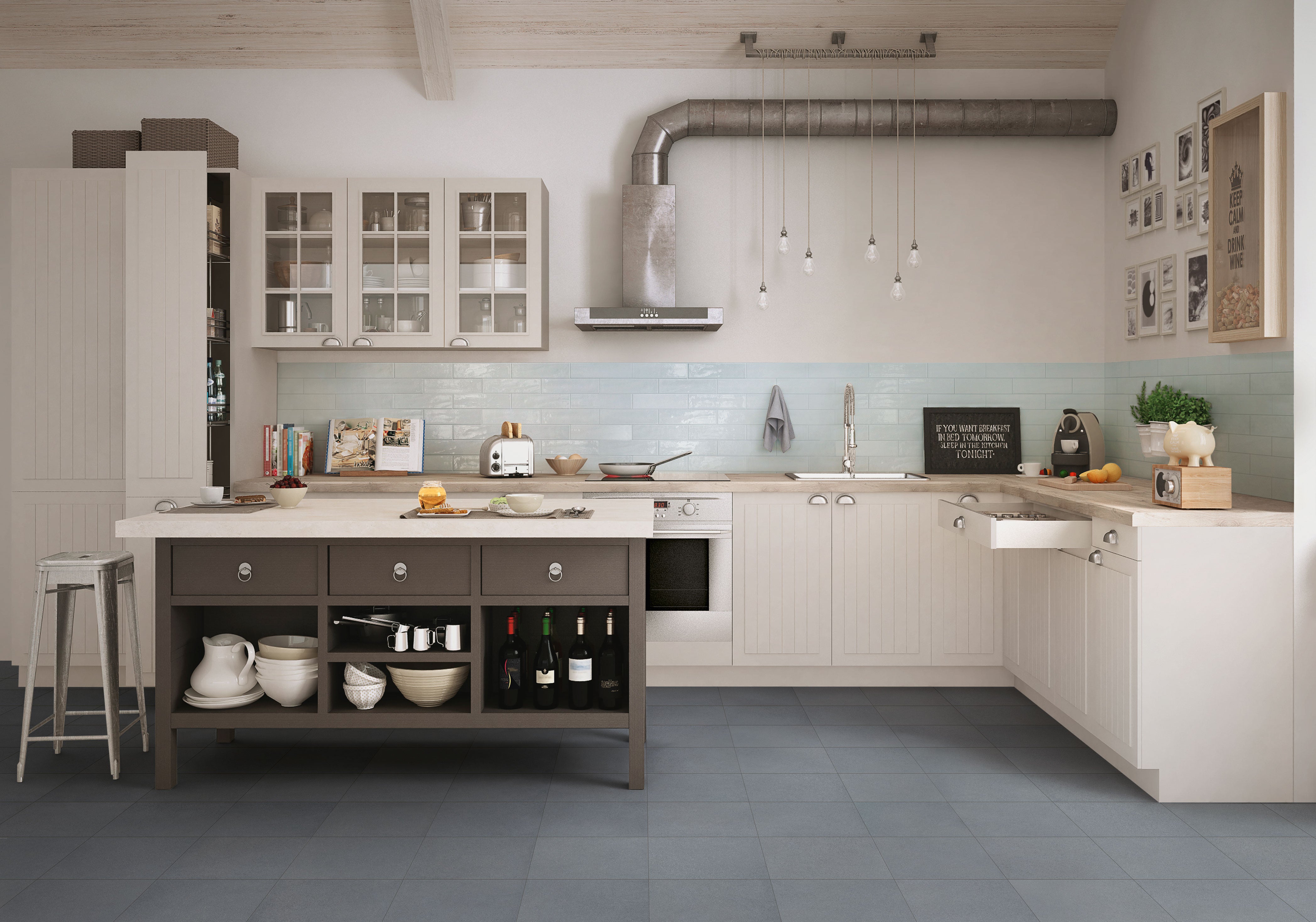 Urban Living 12x12 Matte Porcelain Tile in Dust Blue