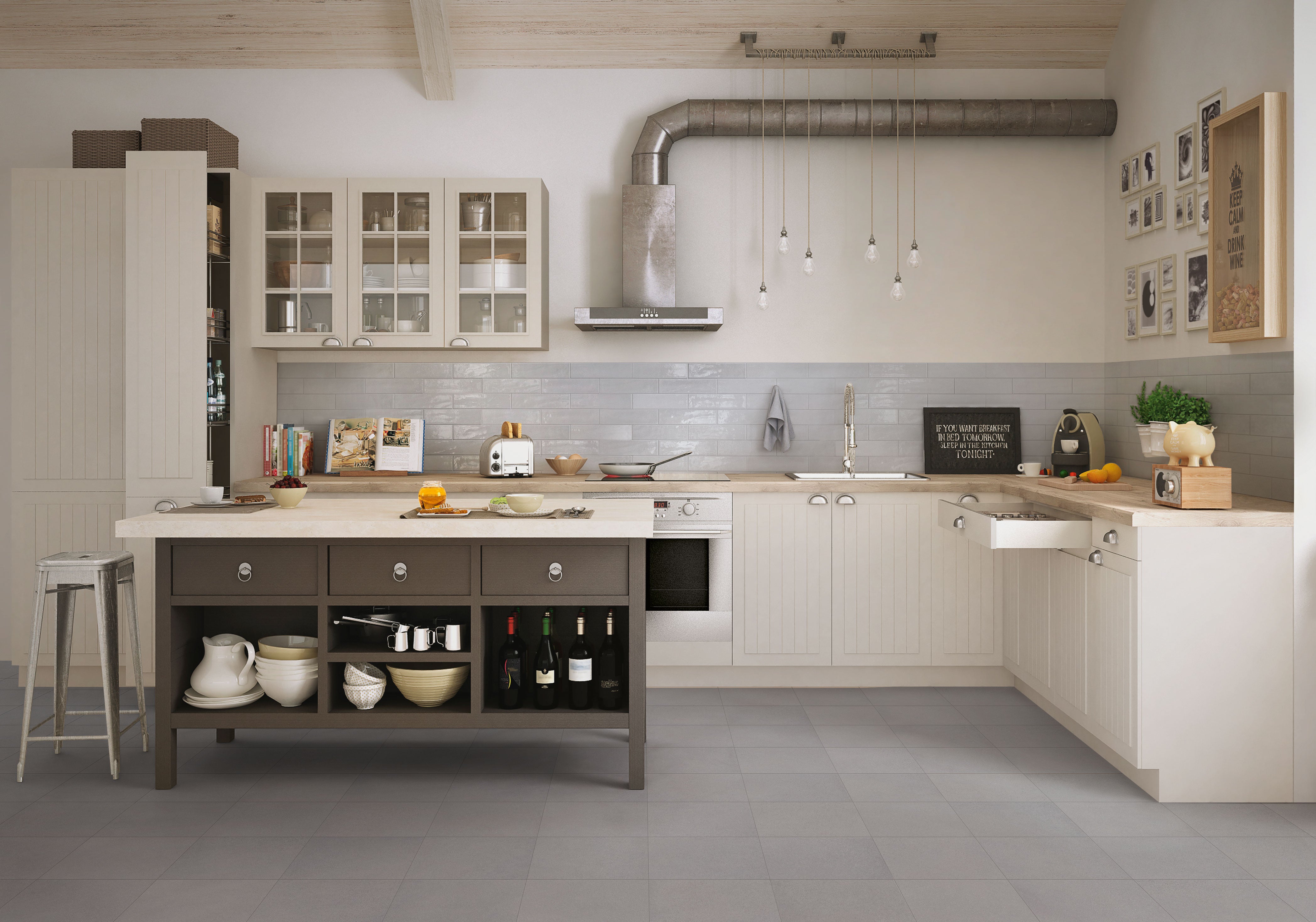 Urban Living 12x12 Matte Porcelain Tile in Mist Grey