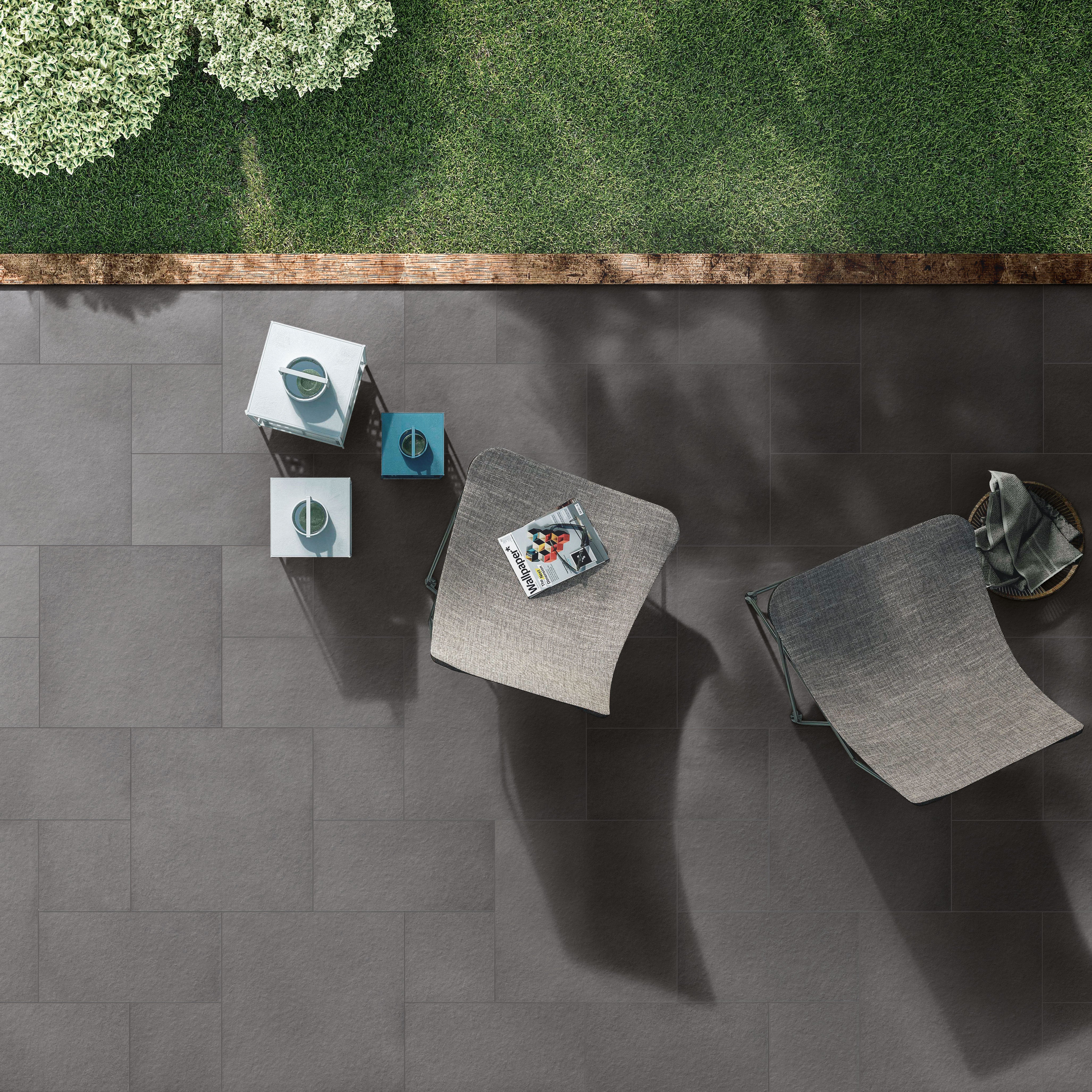 Urban Living 12x12 Raw Porcelain Tile in Titanium