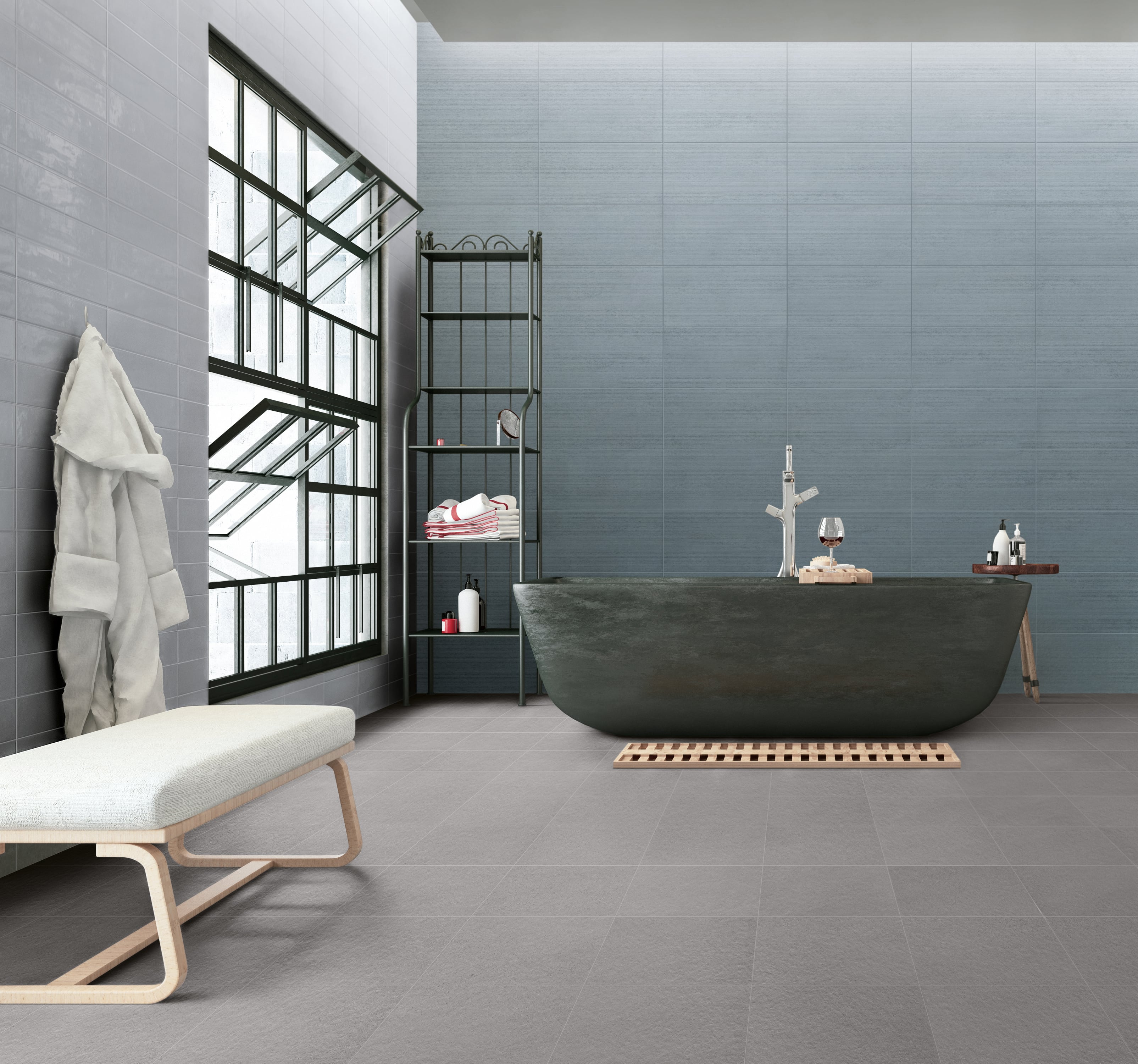 Urban Living 12x24 Chiseled Porcelain Tile in Coastal