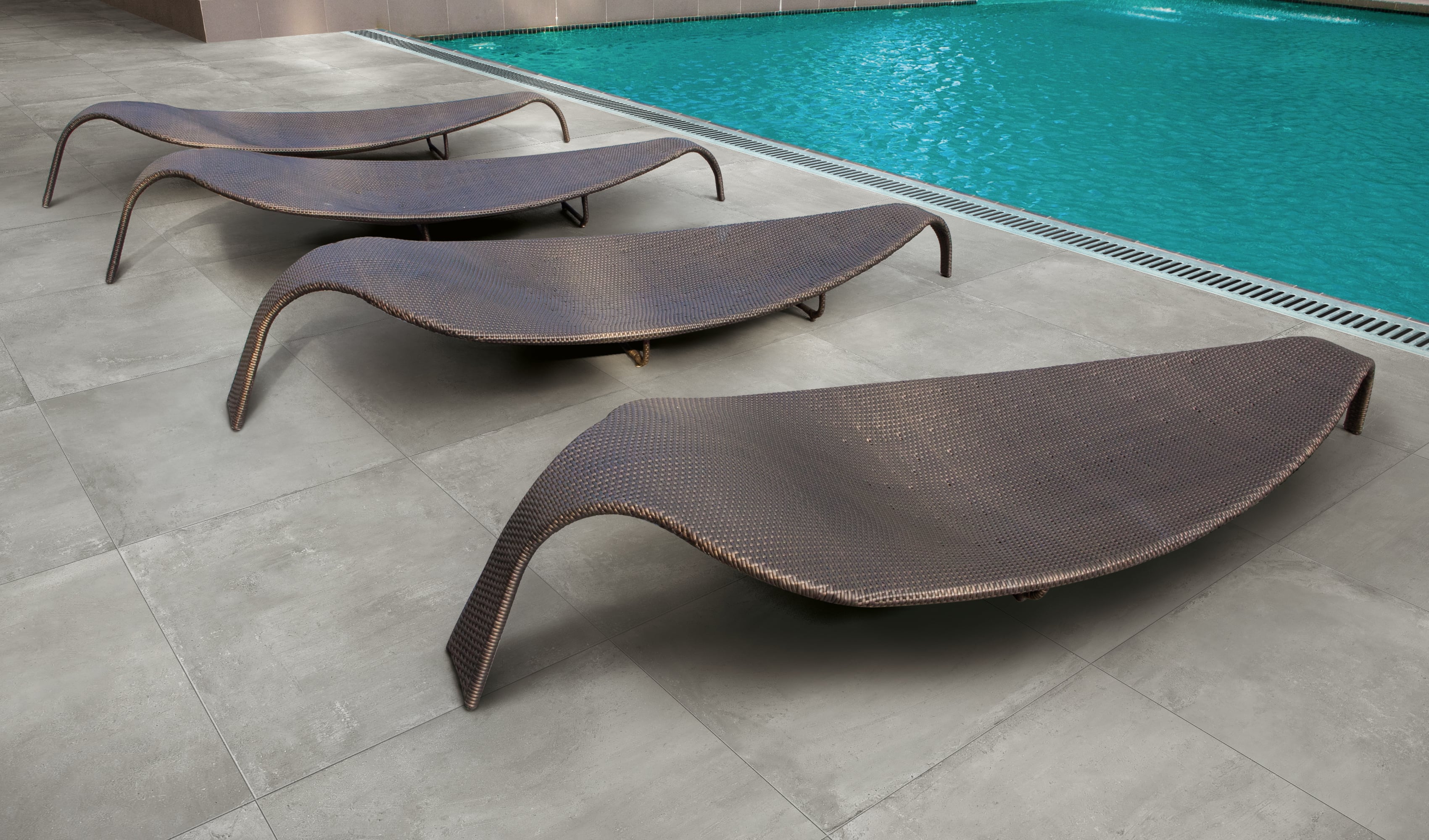 +One 24x24 Grip Porcelain 2CM Paver Tile in Ash