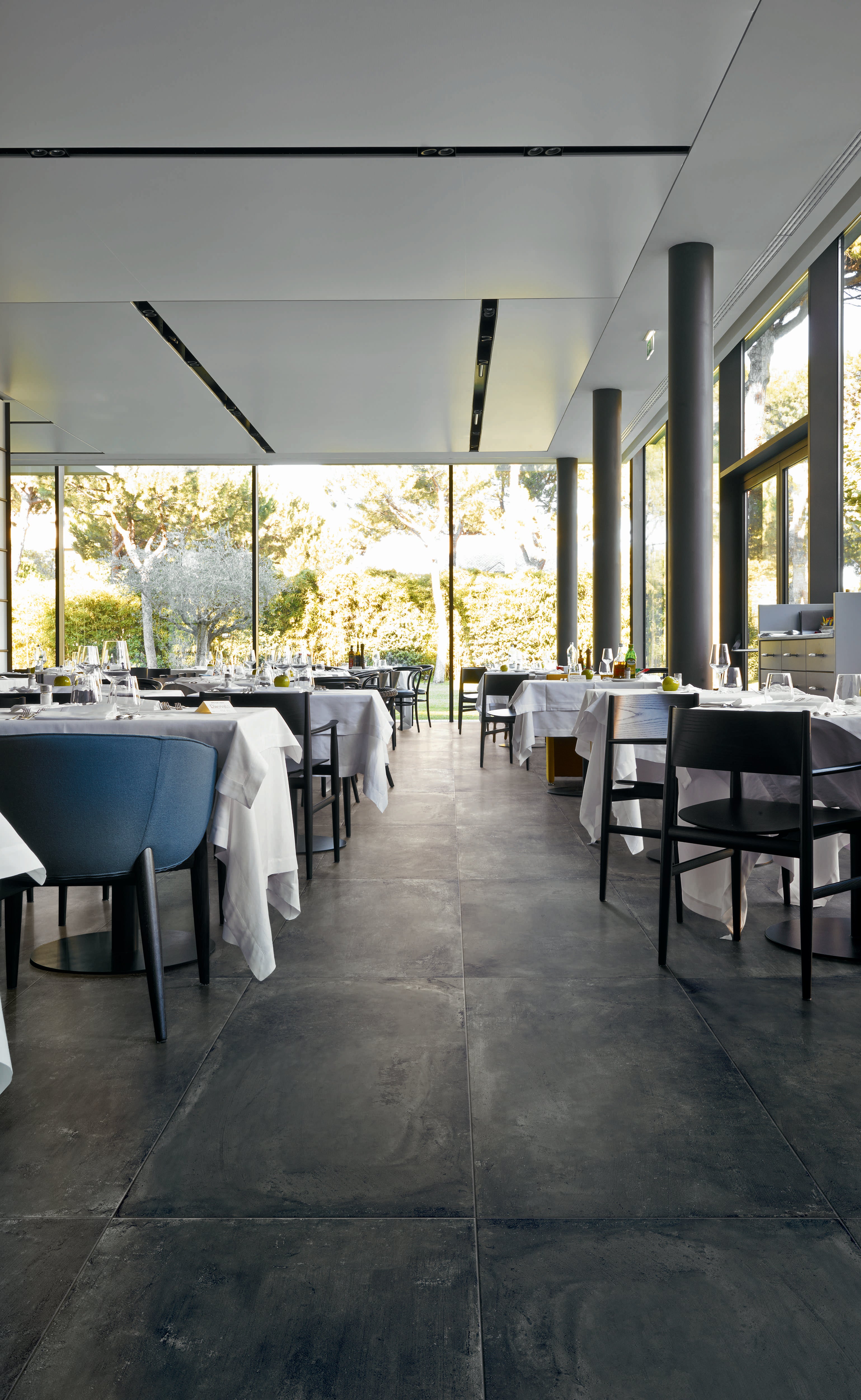 +One 24x48 Polished Porcelain Tile in Coal