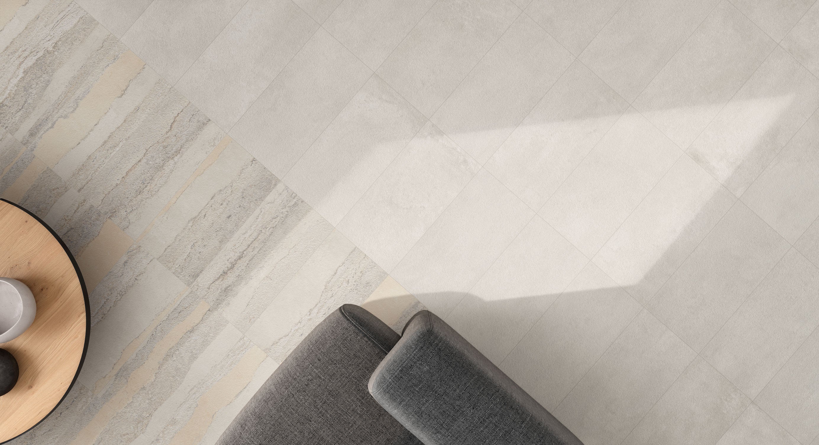 Imprint 12x24 Matte Porcelain Tile in Intaglio Cool